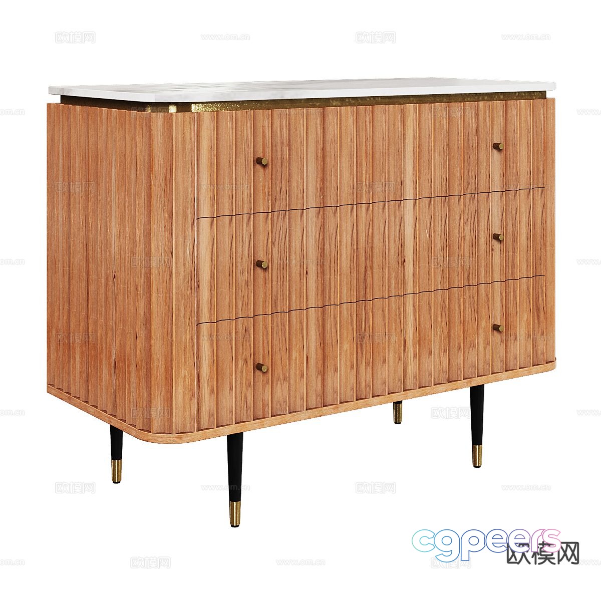 Nordic chest of drawers 3d model Nordic chest of drawers 3d model