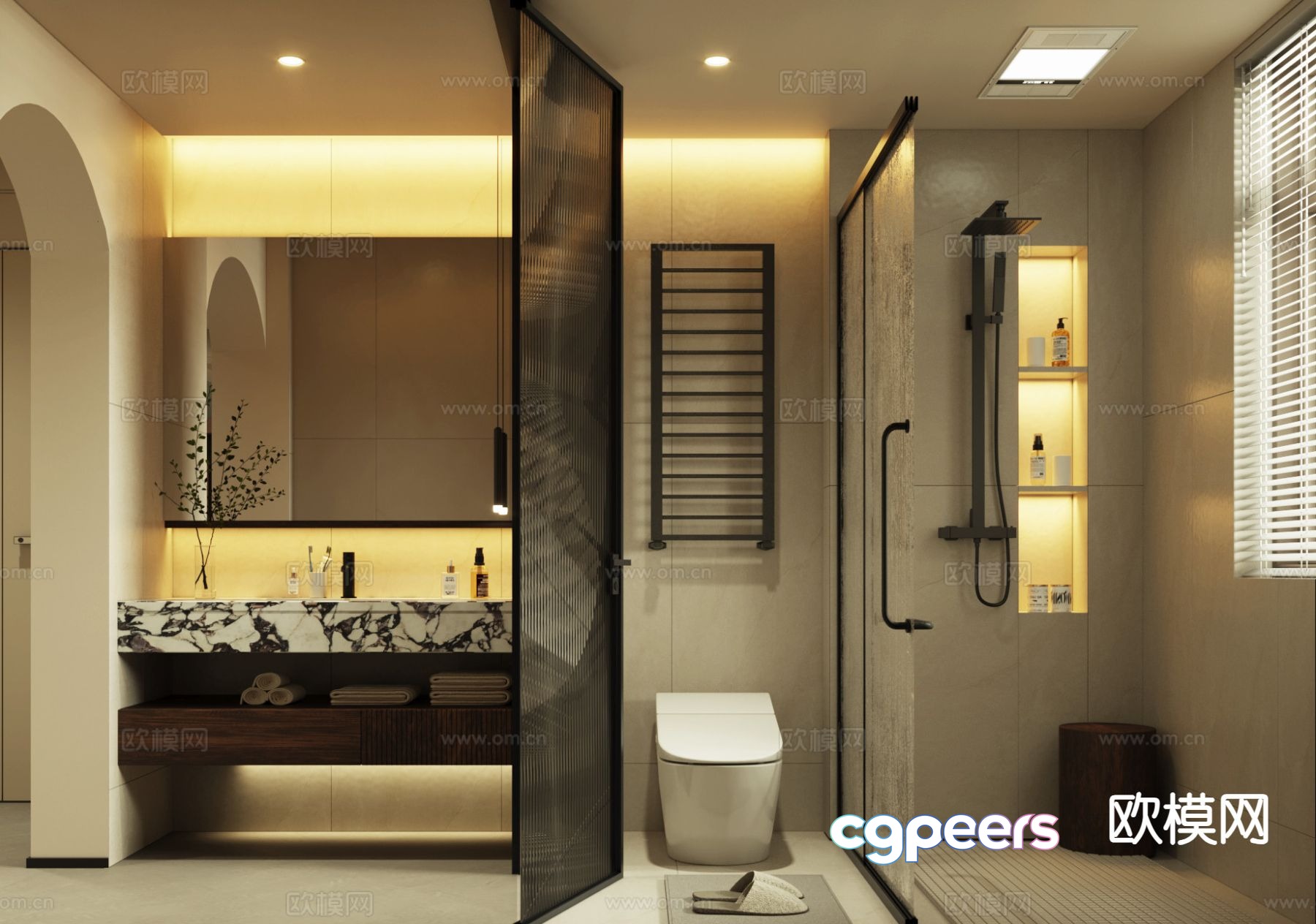 wabi-sabi bathroom bathroom 3d model wabi-sabi bathroom bathroom 3d model
