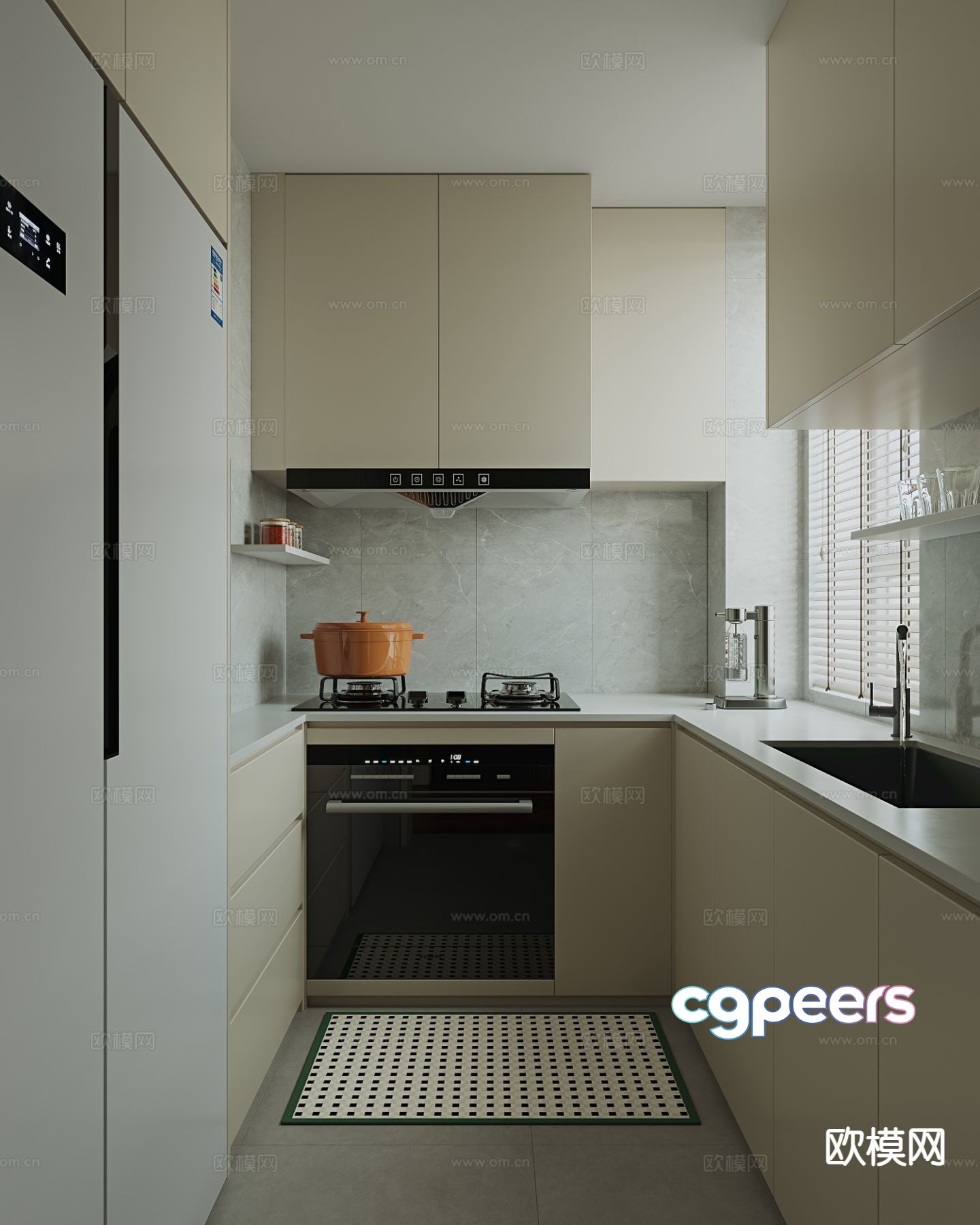 Modern kitchen 3d model Modern kitchen 3d model