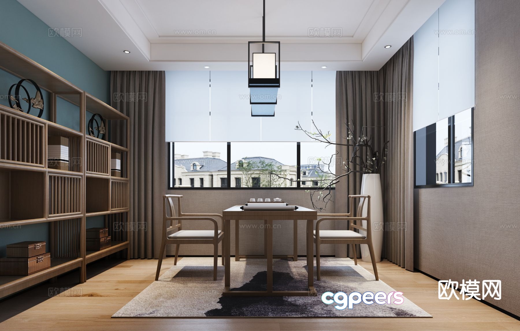 New Chinese tea room 3d model New Chinese tea room 3d model