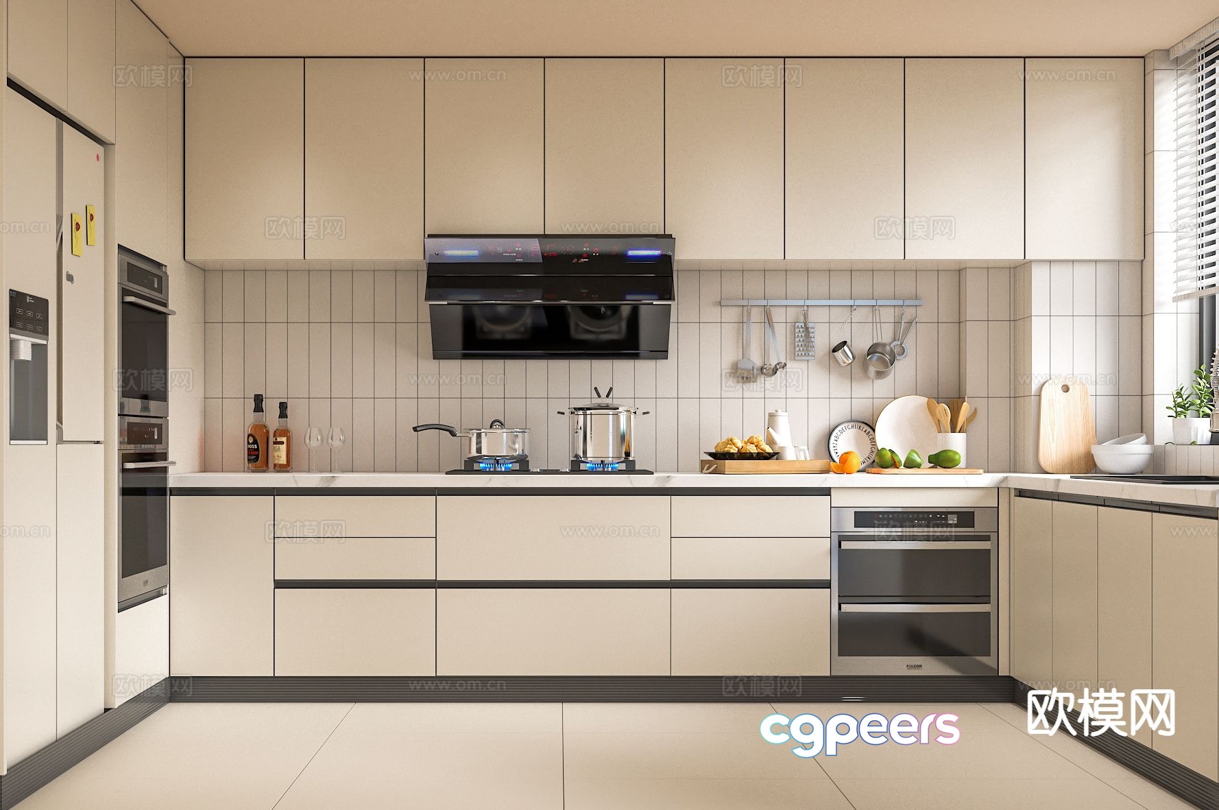Modern kitchen 3d model Modern kitchen 3d model