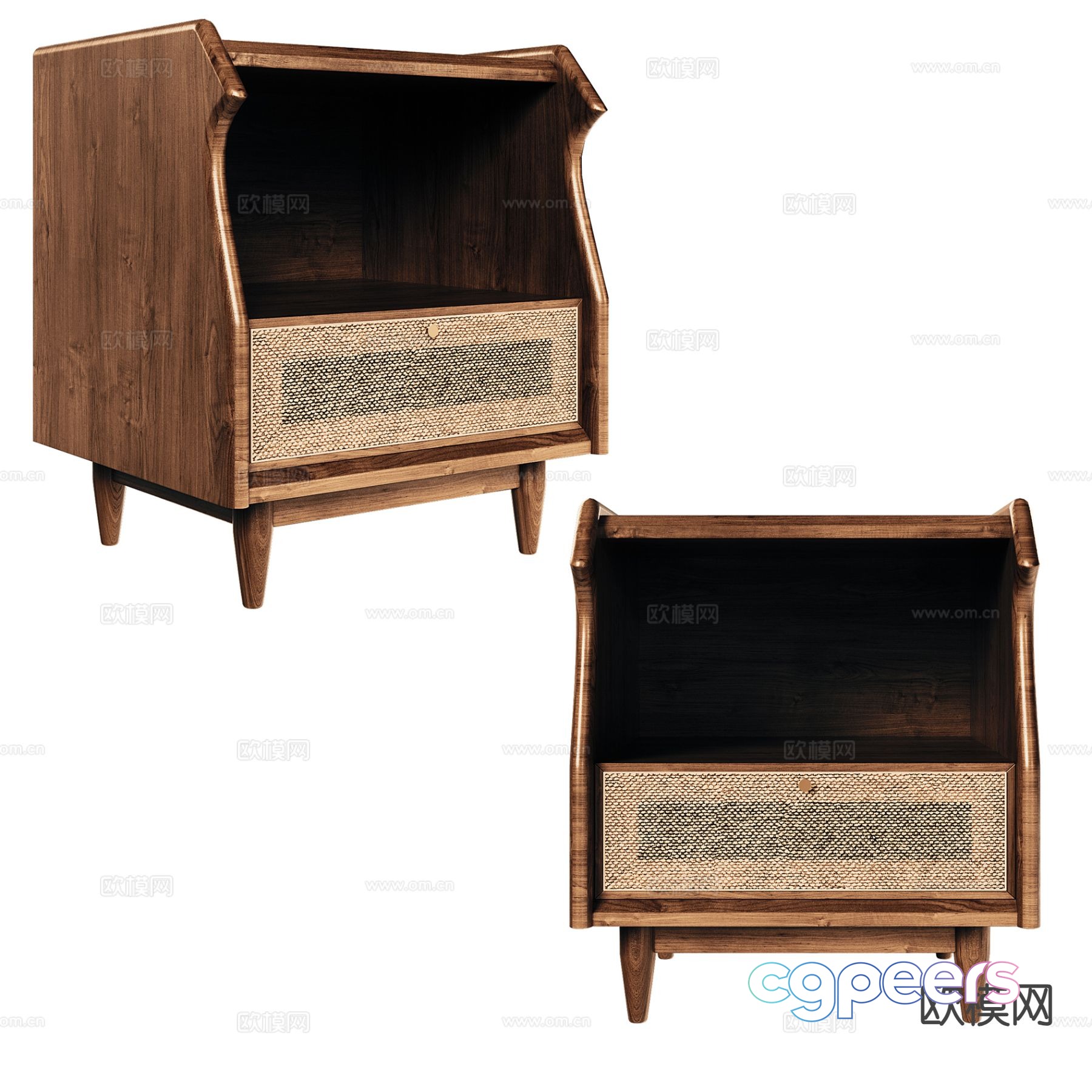 Nordic bedside table 3d model Nordic bedside table 3d model