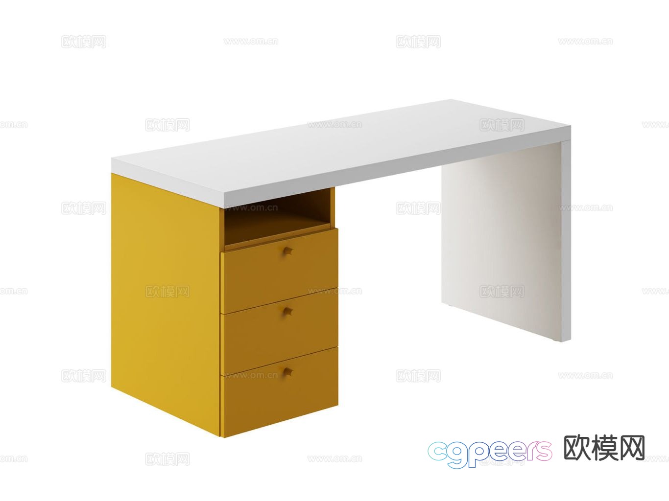 Simple desk computer desk 3d model Simple desk computer desk 3d model