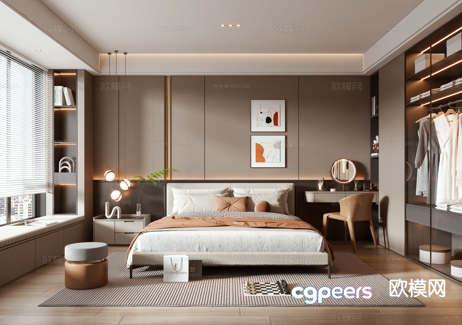 Italian style bedroom master bedroom 3d model Italian style bedroom master bedroom 3d model