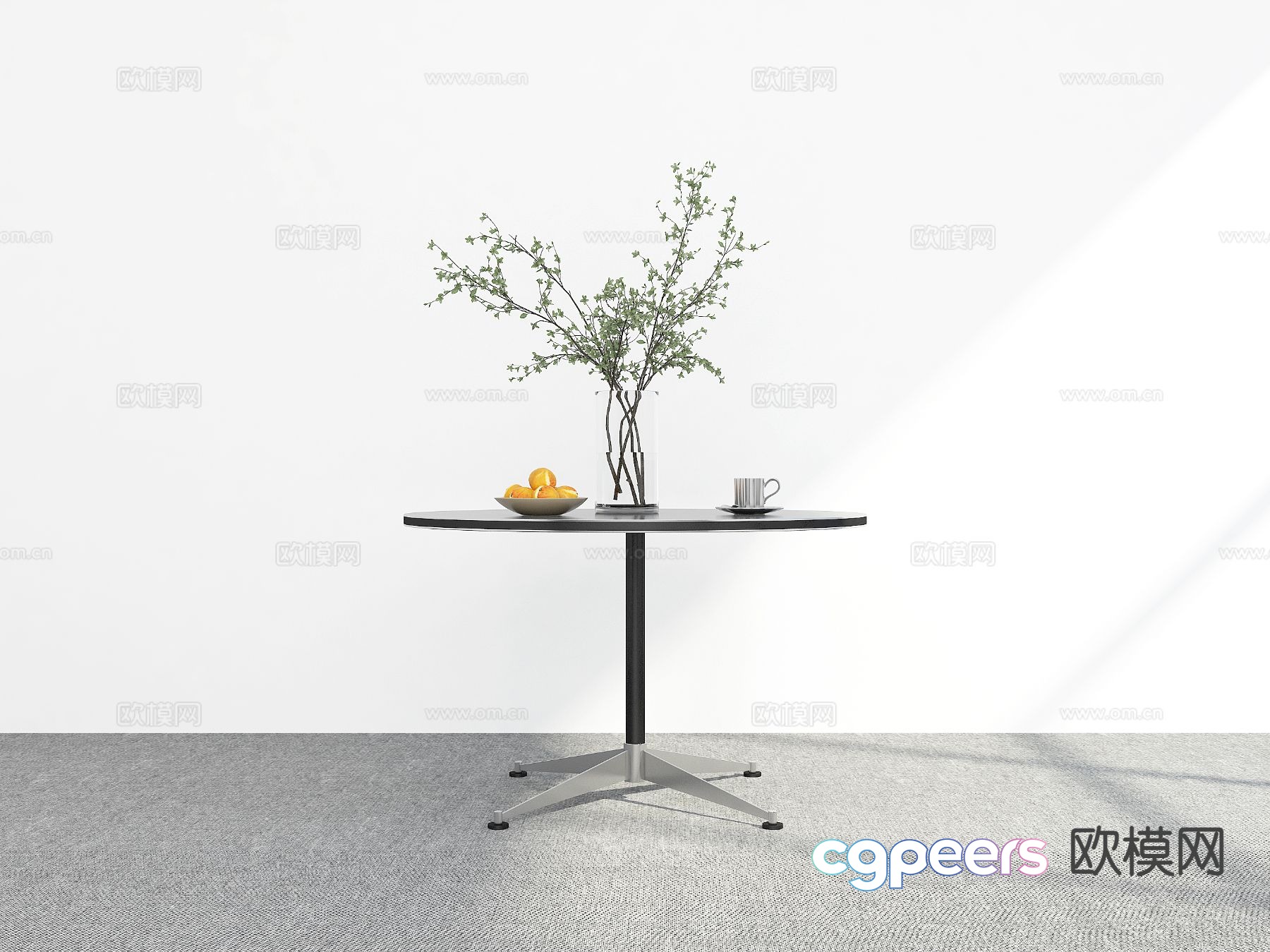 Round dining table lacquered dining table 3d model Round dining table lacquered dining table 3d model