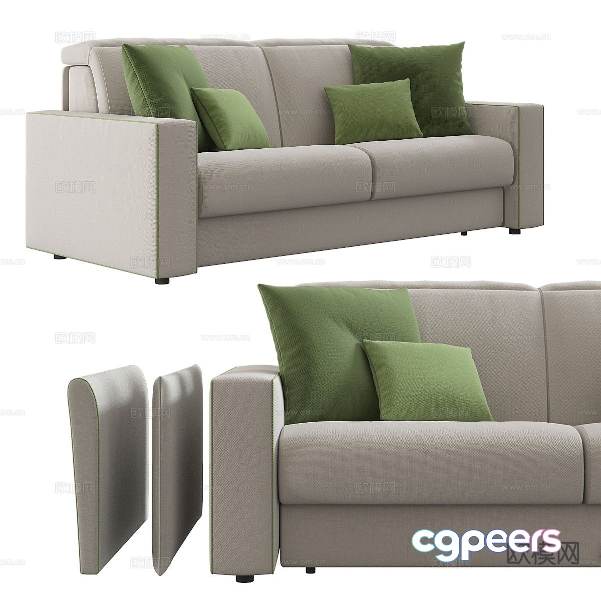 Simple double sofa 3d model Simple double sofa 3d model