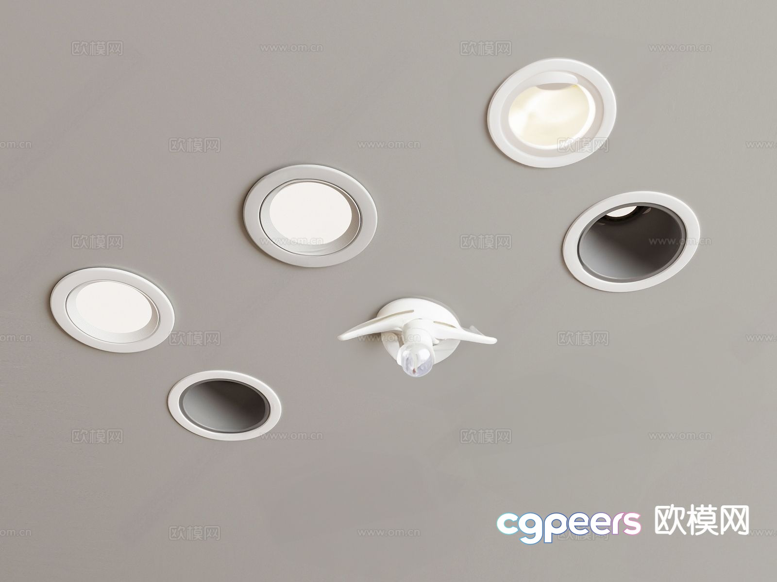 Modern downlight spotlight bull’s eye lamp 3d model Modern downlight spotlight bull’s eye lamp 3d model