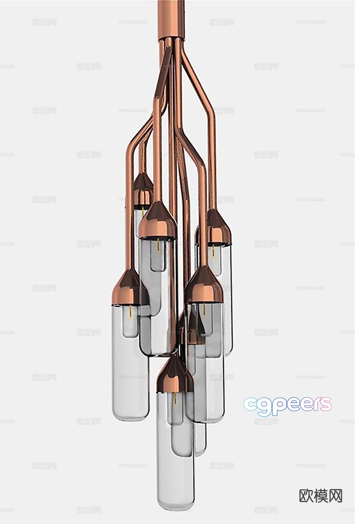Minimalist chandelier glass chandelier 3d model Minimalist chandelier glass chandelier 3d model