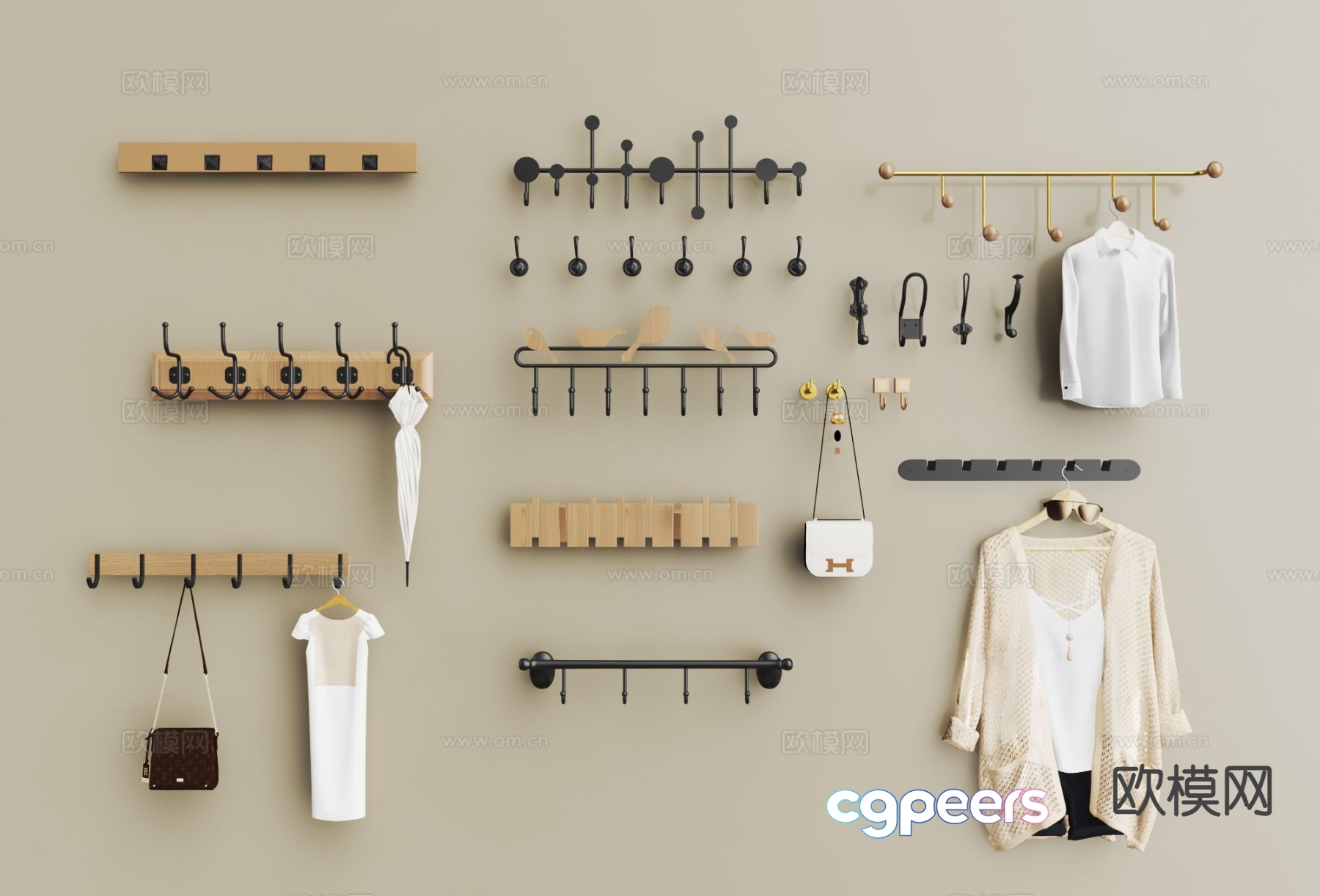 Simple hook clothes hook hanger 3d model Simple hook clothes hook hanger 3d model