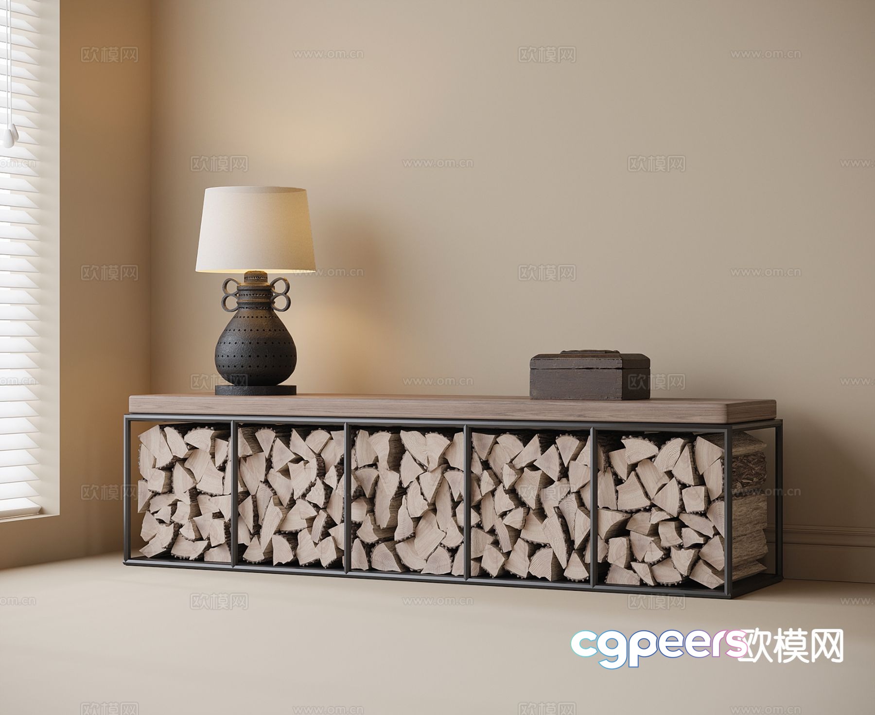 Wabi-sabi TV cabinet 3d model Wabi-sabi TV cabinet 3d model