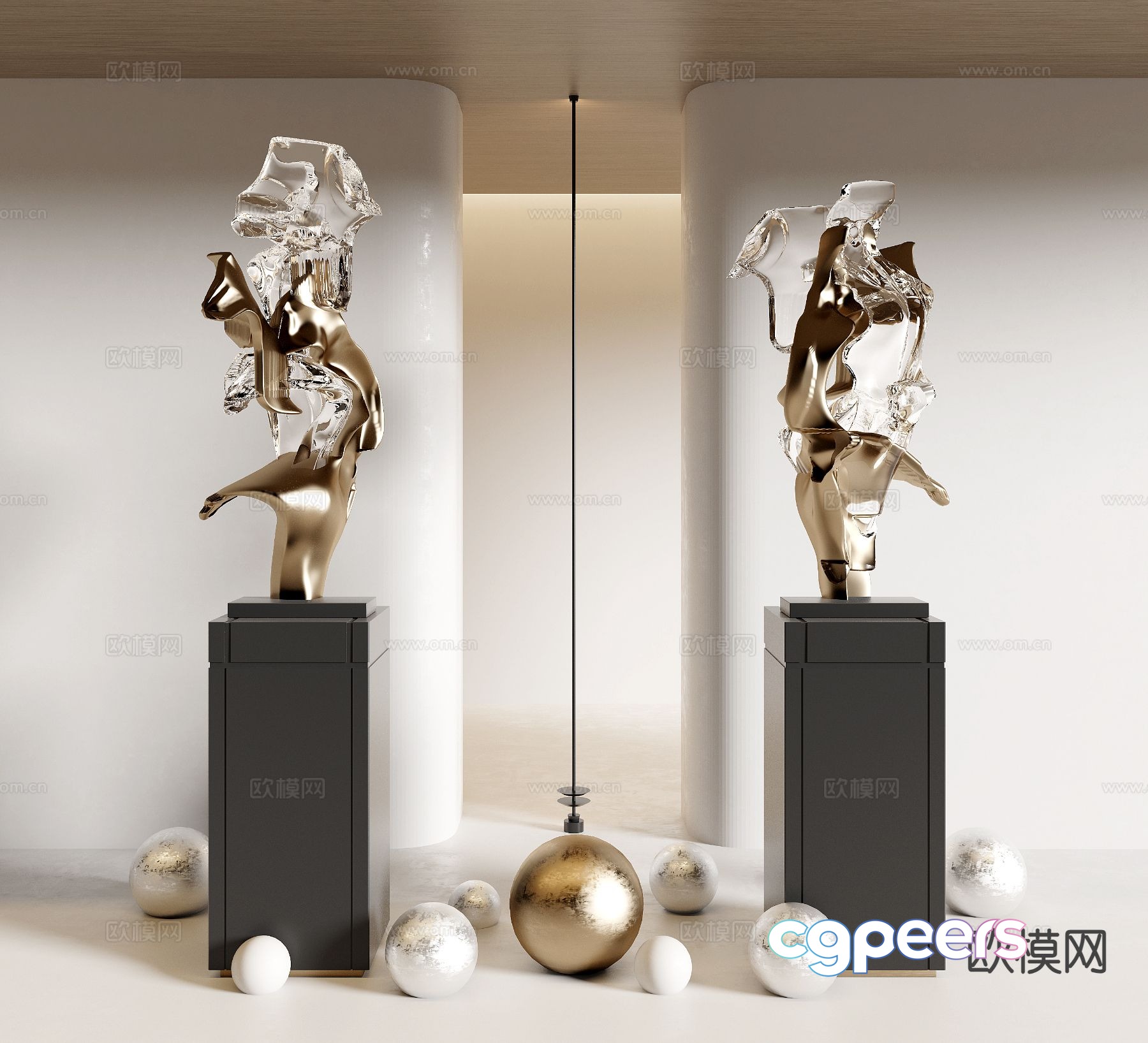 Abstract sculpture art ornament 3d model Abstract sculpture art ornament 3d model