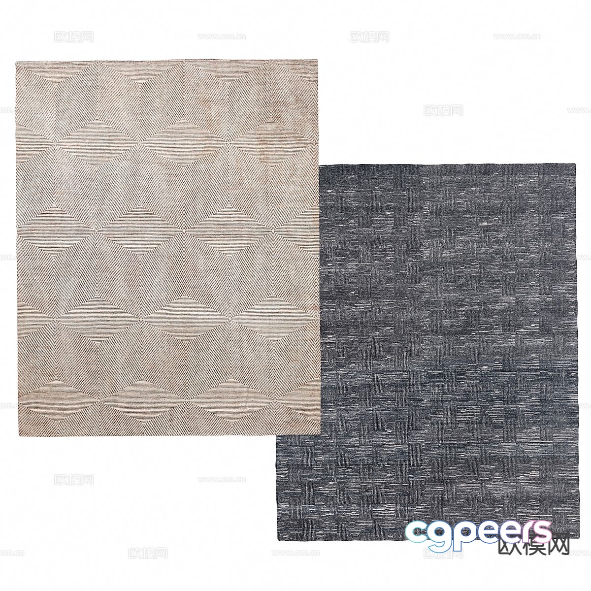abstract carpet square rug 3d model abstract carpet square rug 3d model