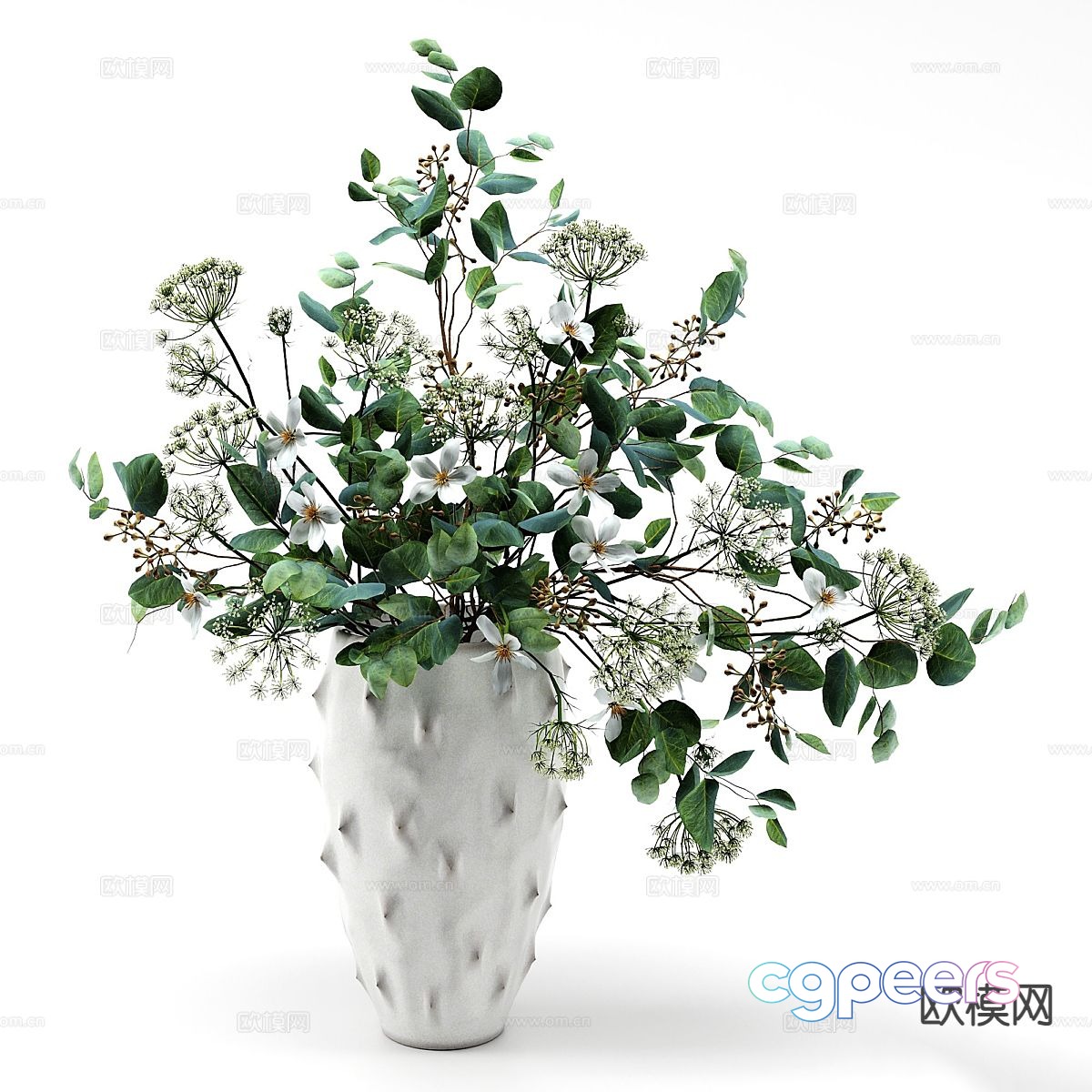 Modern floral vase 3d model Modern floral vase 3d model