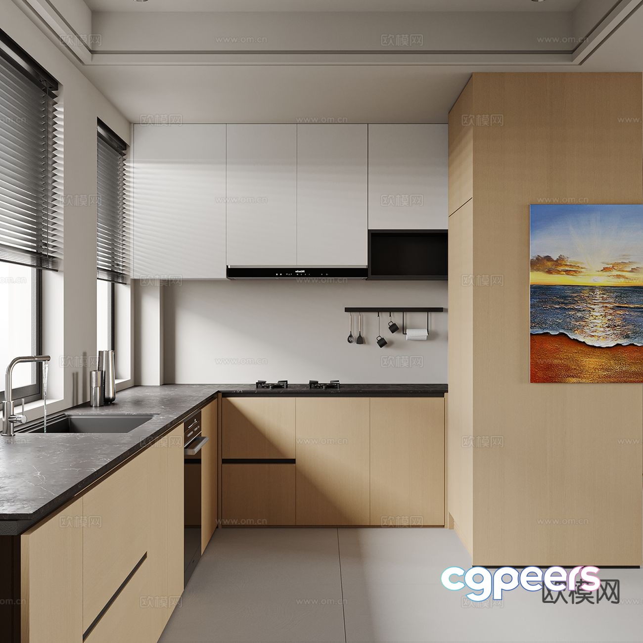 modern kitchen cabinet 3d model modern kitchen cabinet 3d model