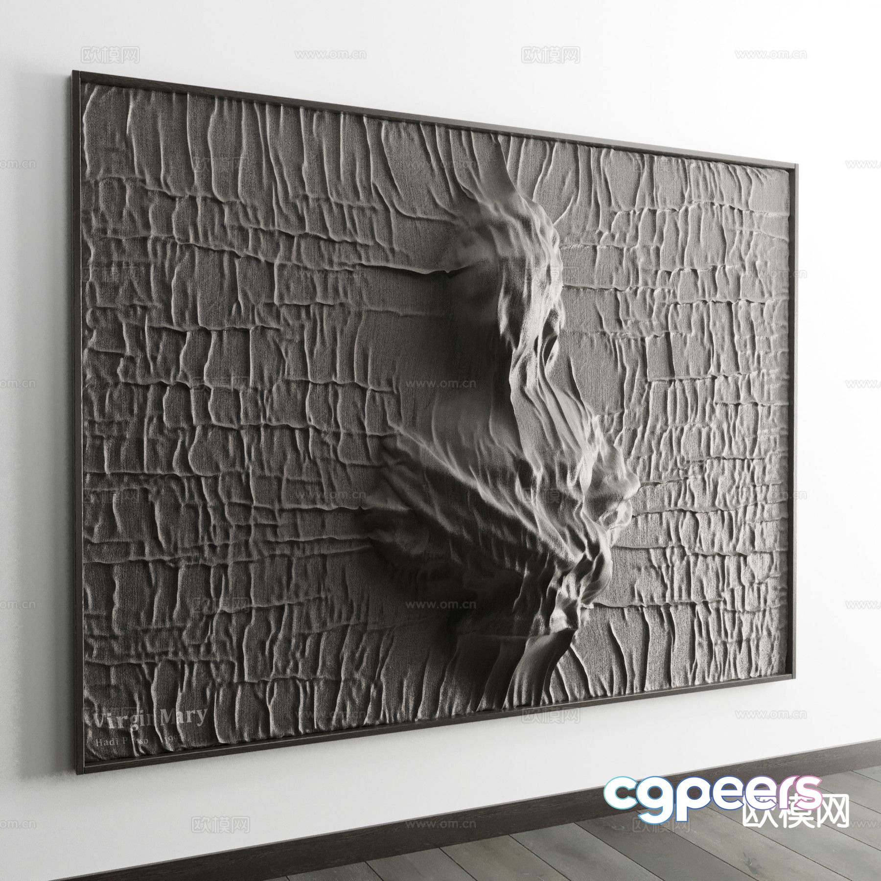 Modern abstract painting hanging painting 3d model Modern abstract painting hanging painting 3d model
