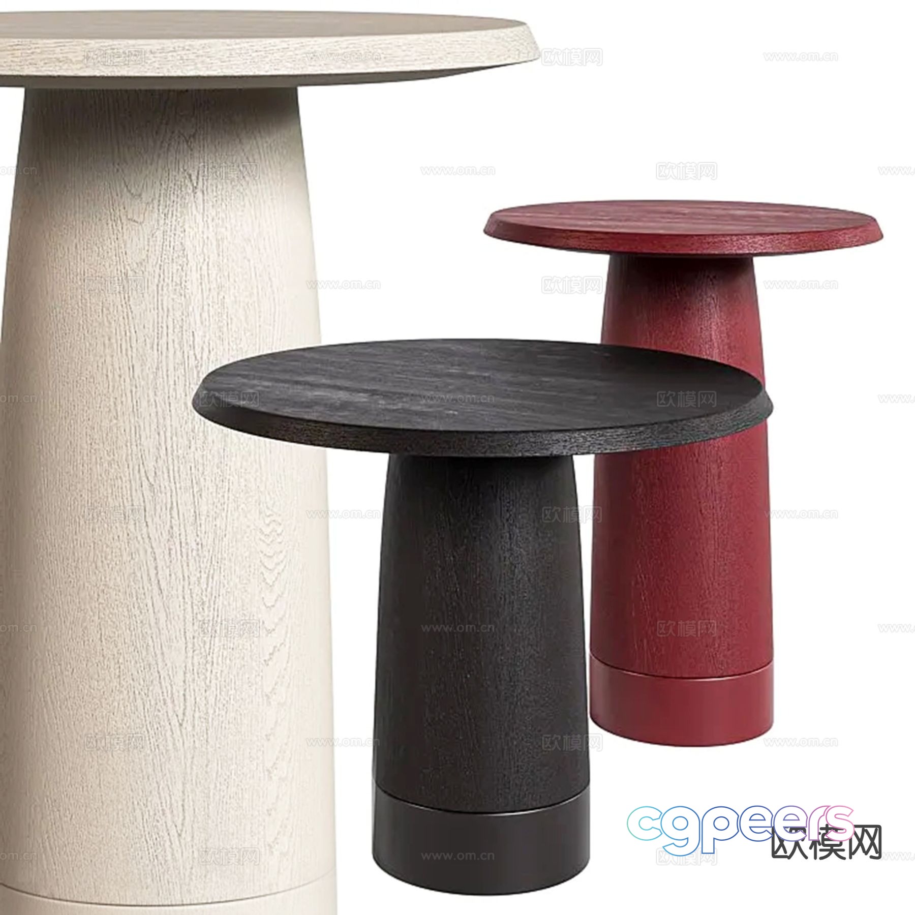 Modern side table corner table round table 3D model Modern side table corner table round table 3D model