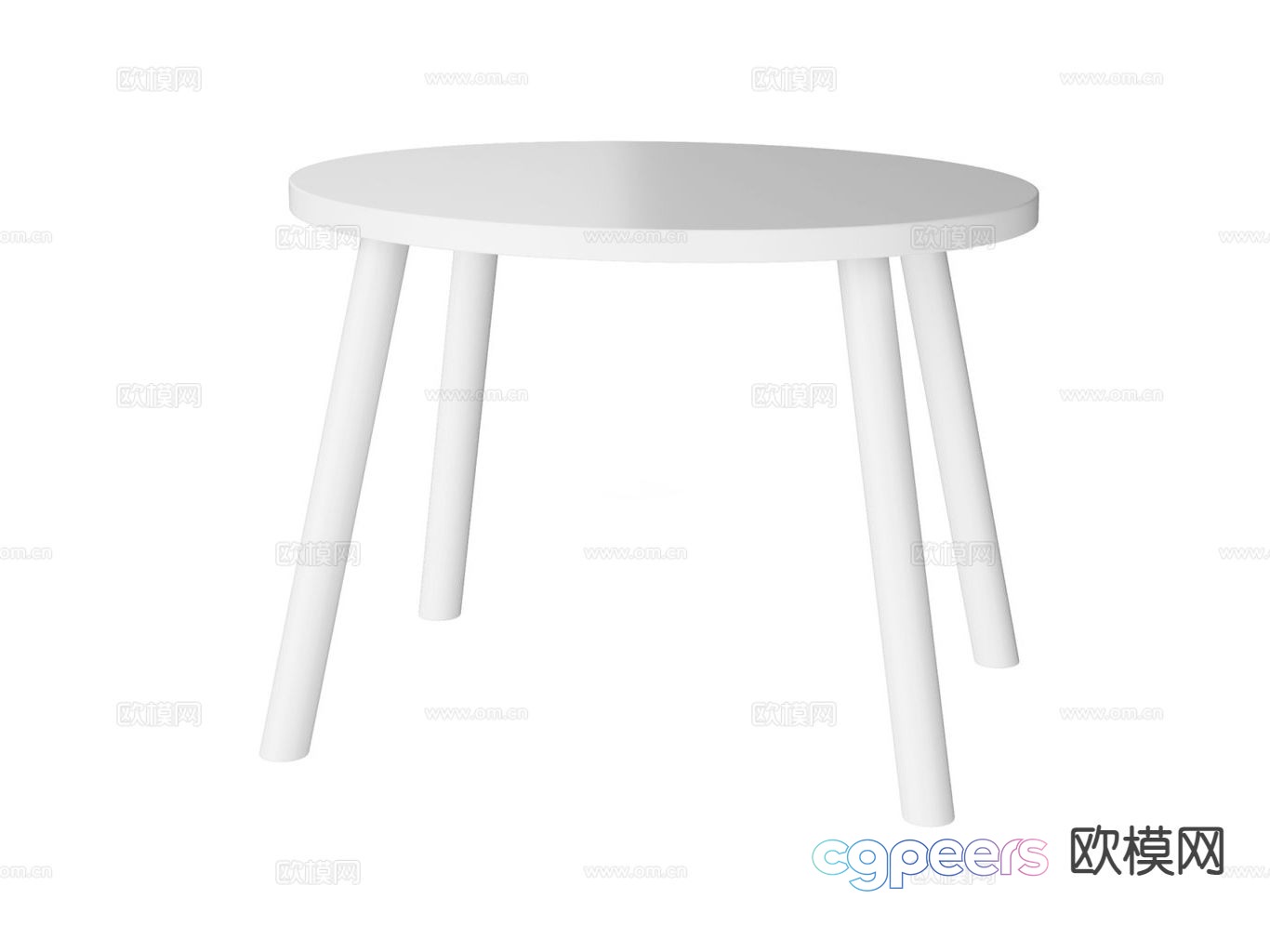 Modern round table dining table 3d model Modern round table dining table 3d model