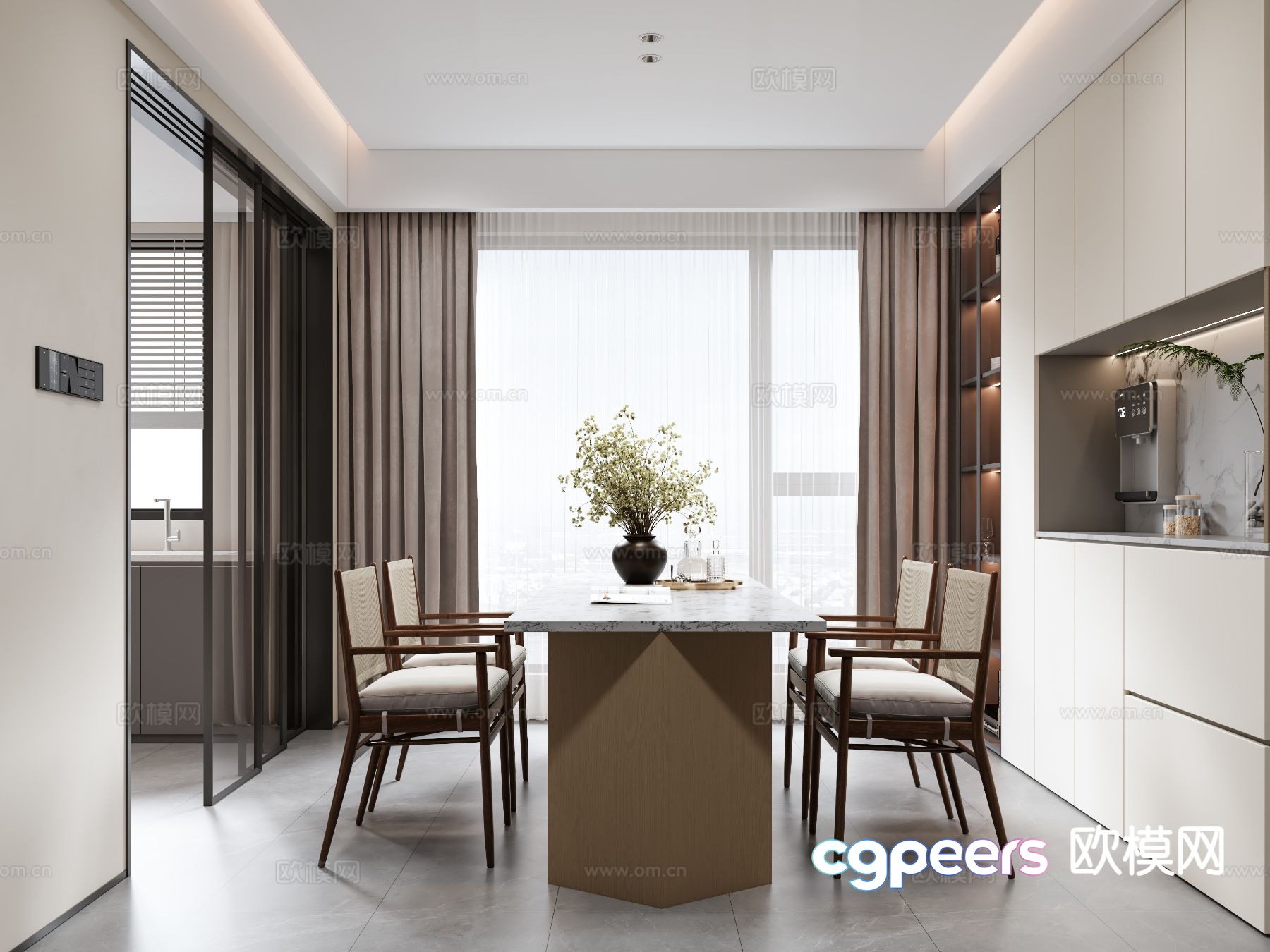 Modern restaurant 3d model Modern restaurant 3d model