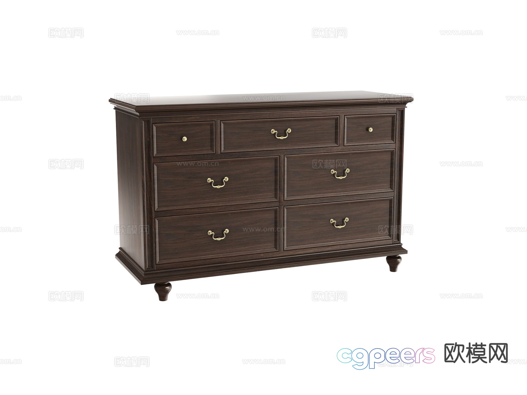 American side cabinet 3D model American side cabinet 3D model