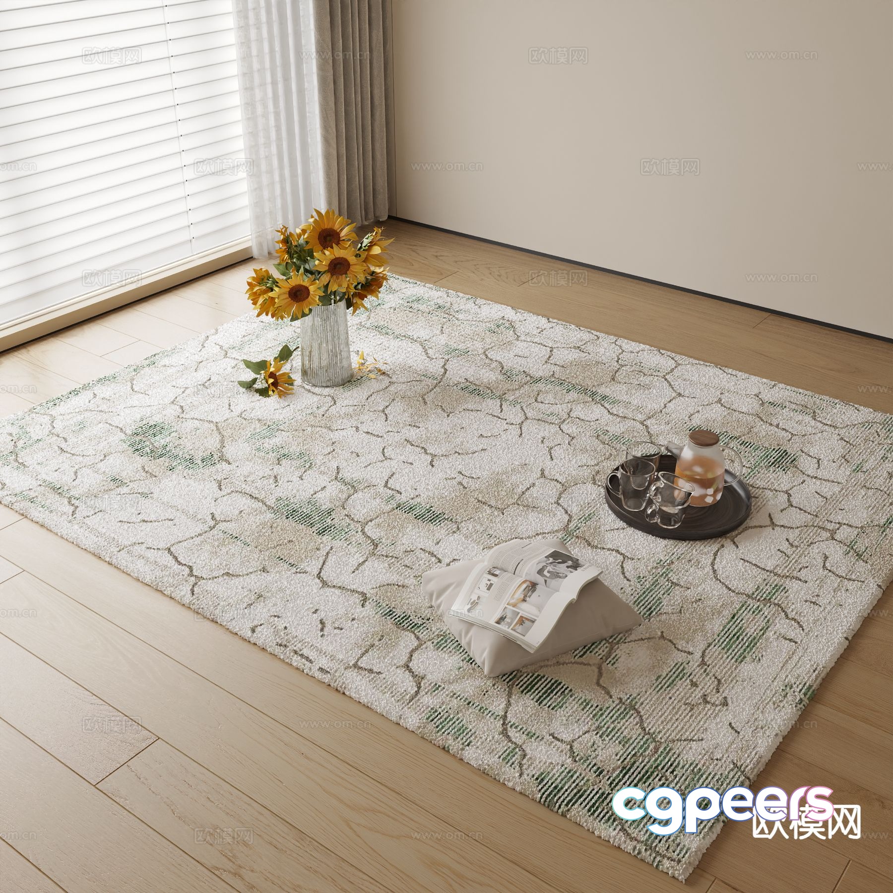 Modern patterned carpet 3d model Modern patterned carpet 3d model