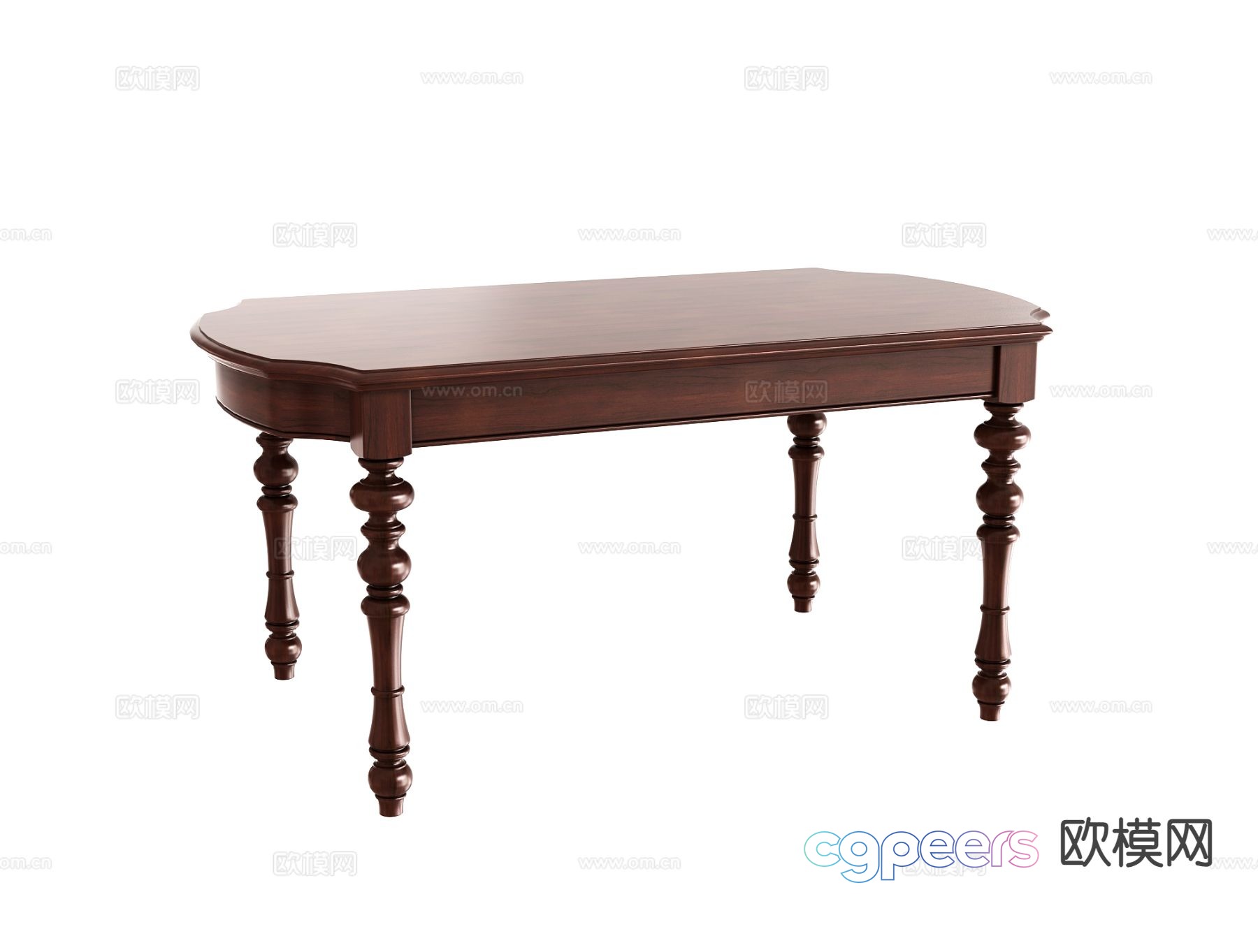 American dining table solid wood dining table 3d model American dining table solid wood dining table 3d model