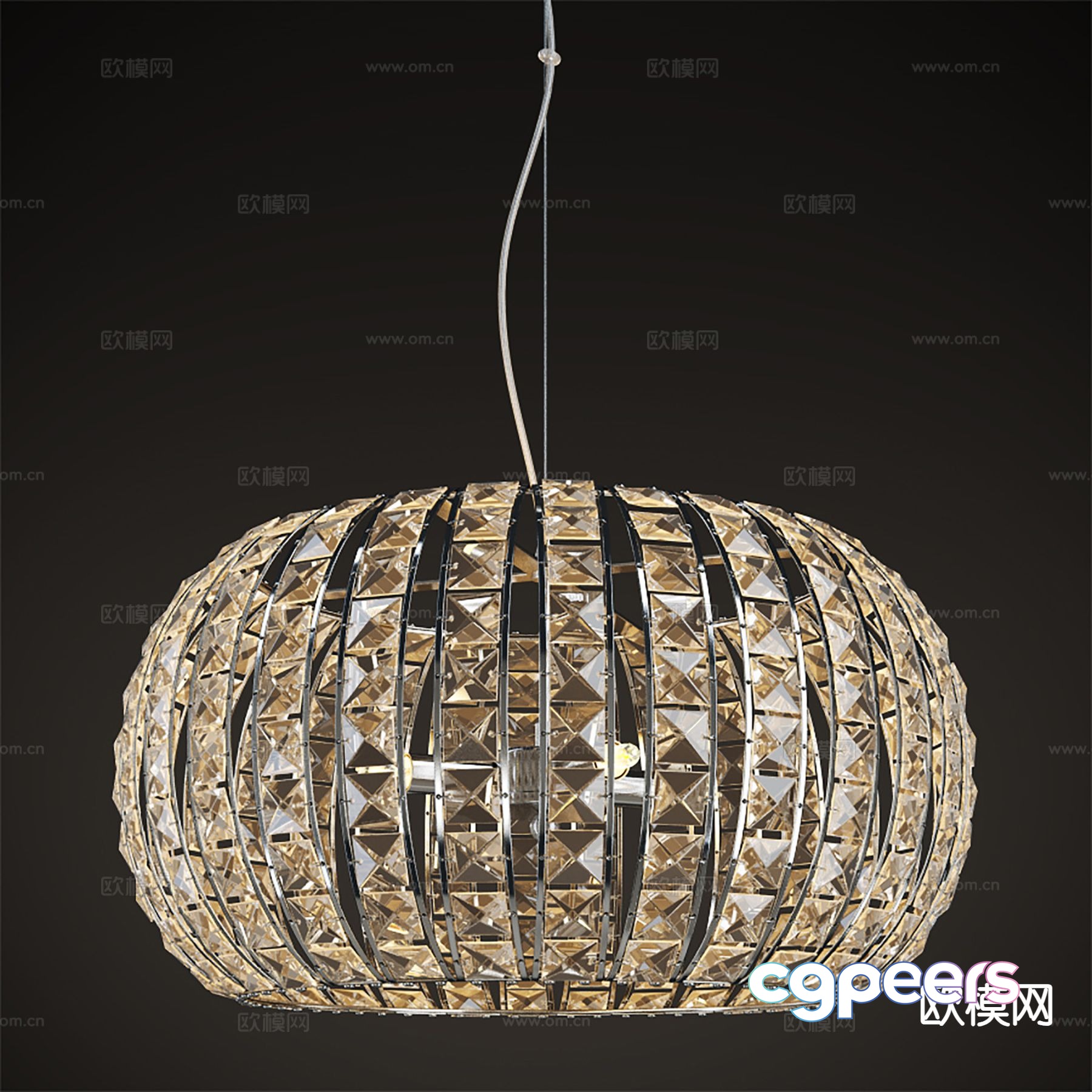 Light luxury chandelier crystal lamp 3d model Light luxury chandelier crystal lamp 3d model