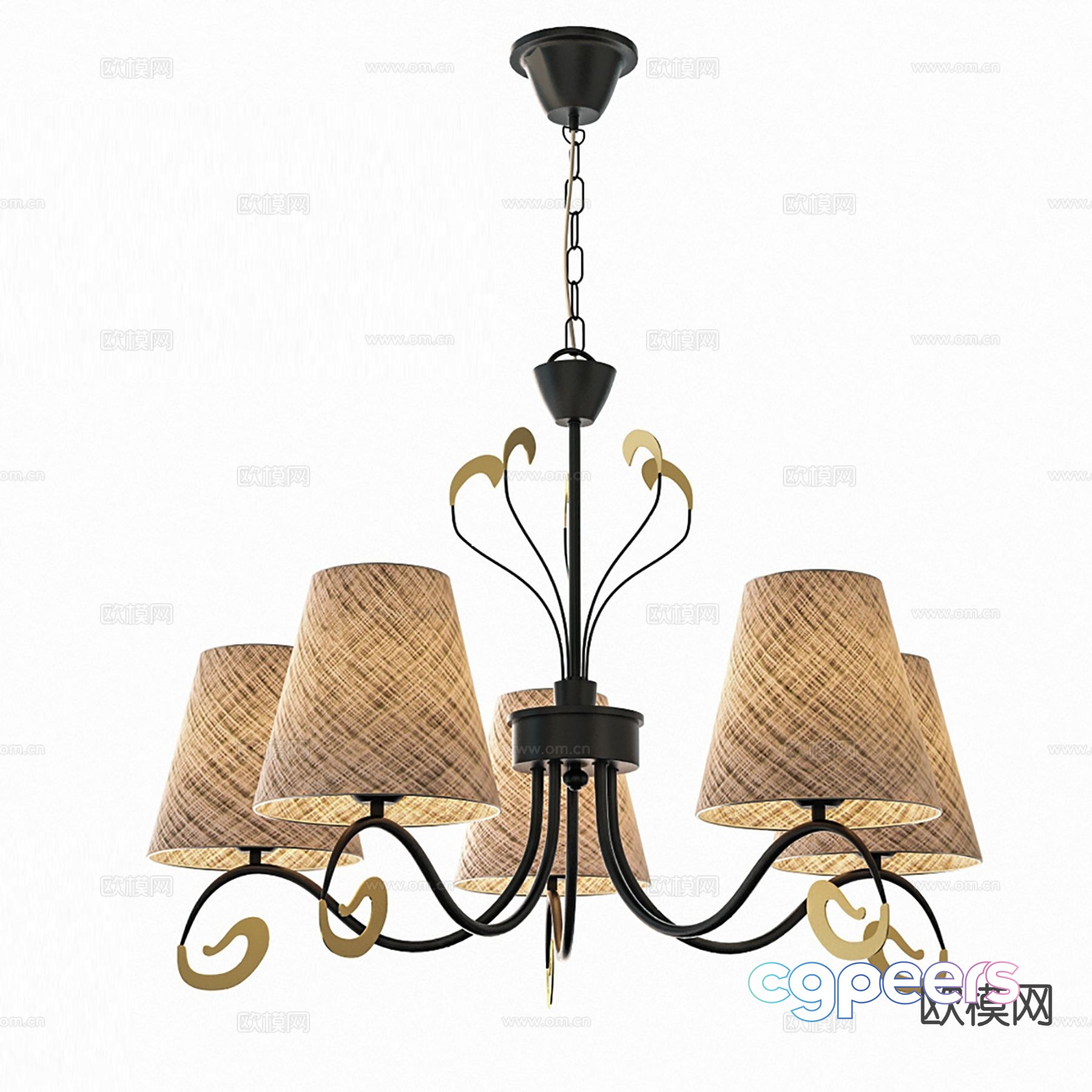 American chandelier multi-head chandelier 3d model American chandelier multi-head chandelier 3d model