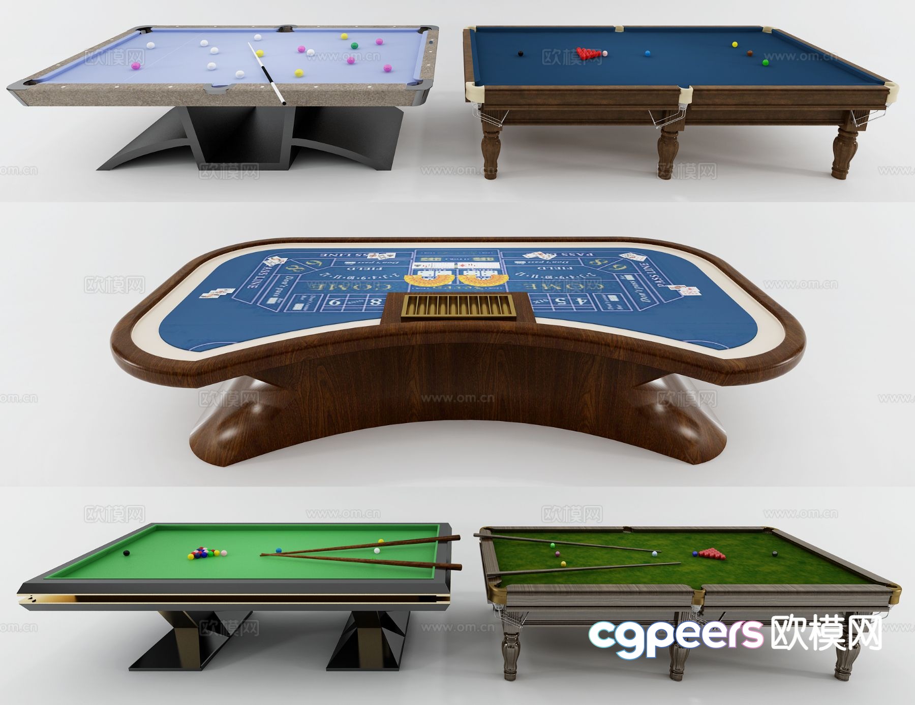 Modern pool table billiards 3d model Modern pool table billiards 3d model