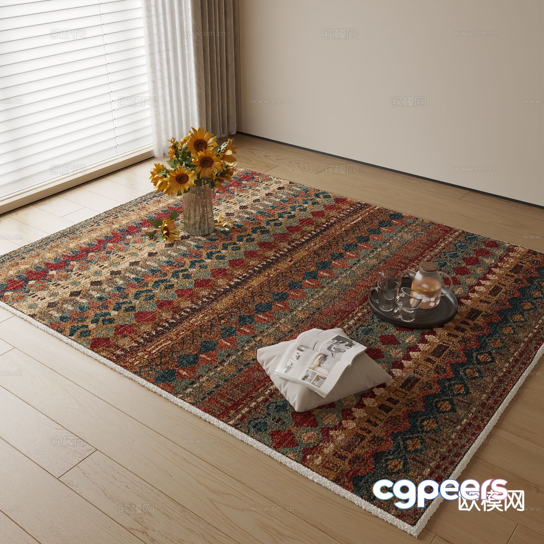 Modern patterned carpet 3d model Modern patterned carpet 3d model