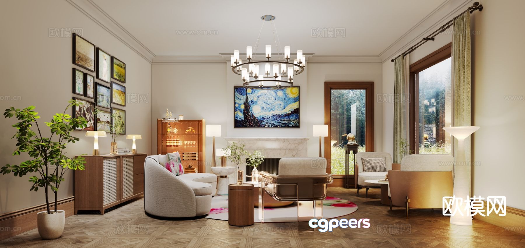 Modern living room 3d model Modern living room 3d model