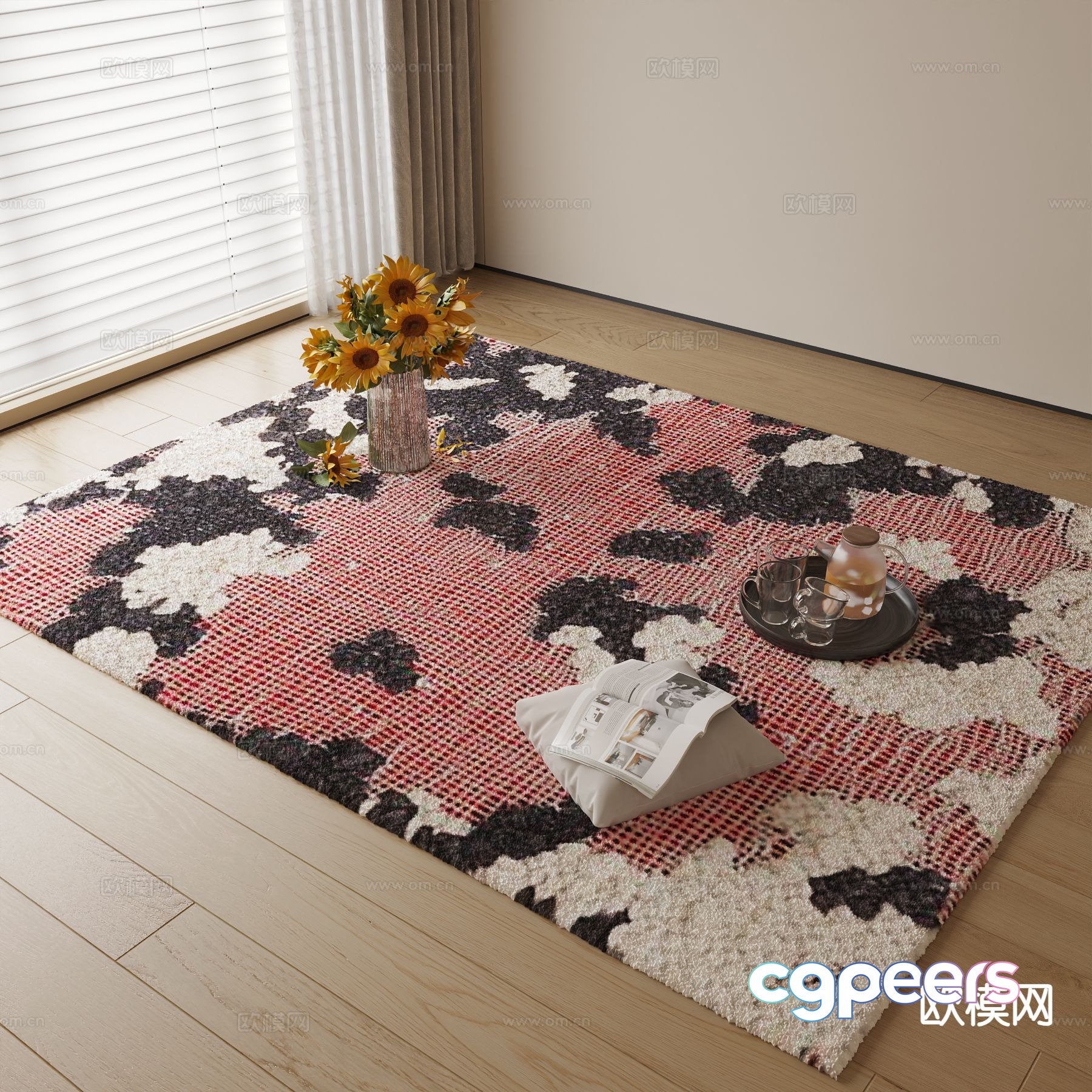 Modern patterned carpet 3d model Modern patterned carpet 3d model