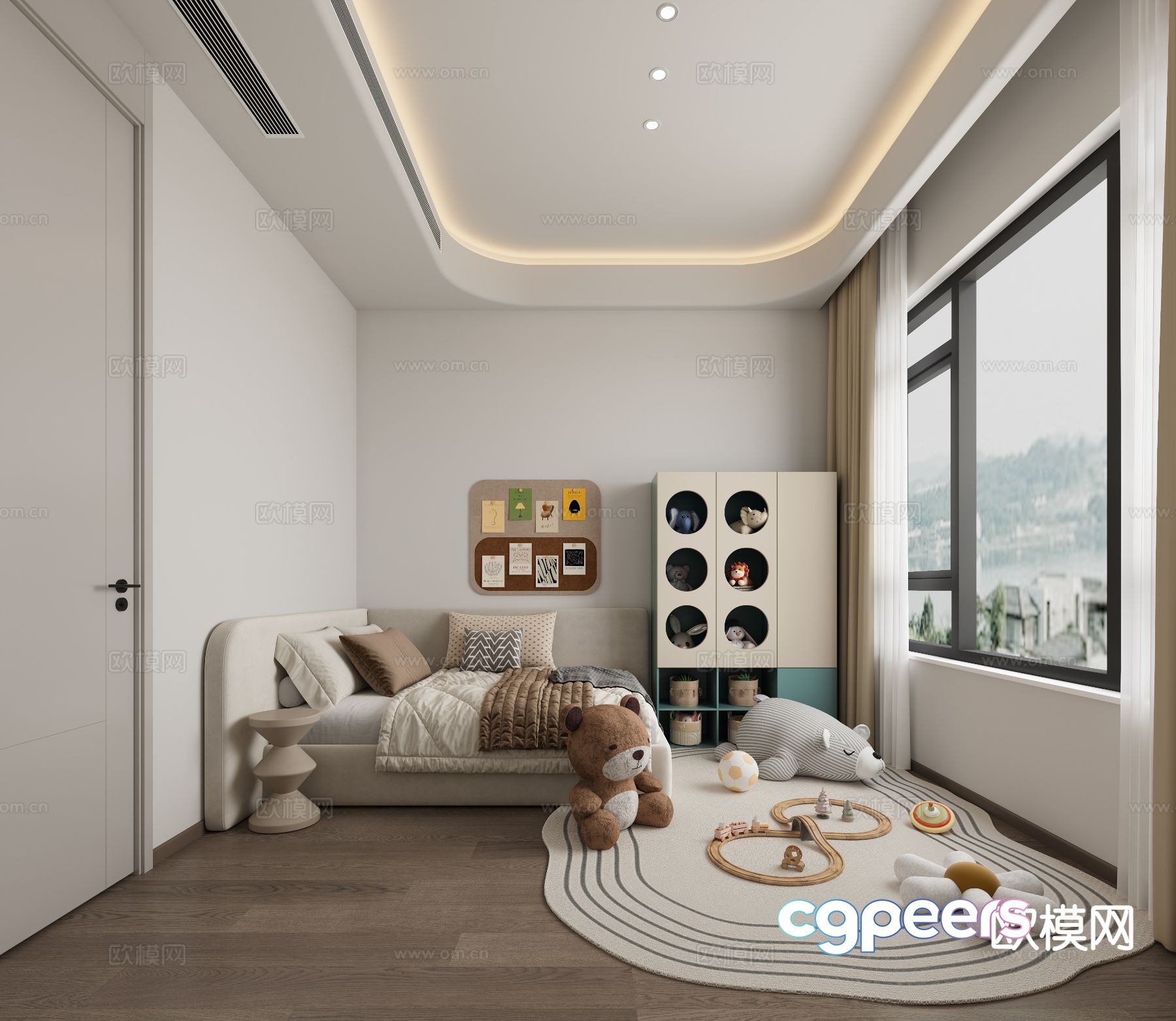 Modern children’s room boy’s room 3d model Modern children’s room boy’s room 3d model