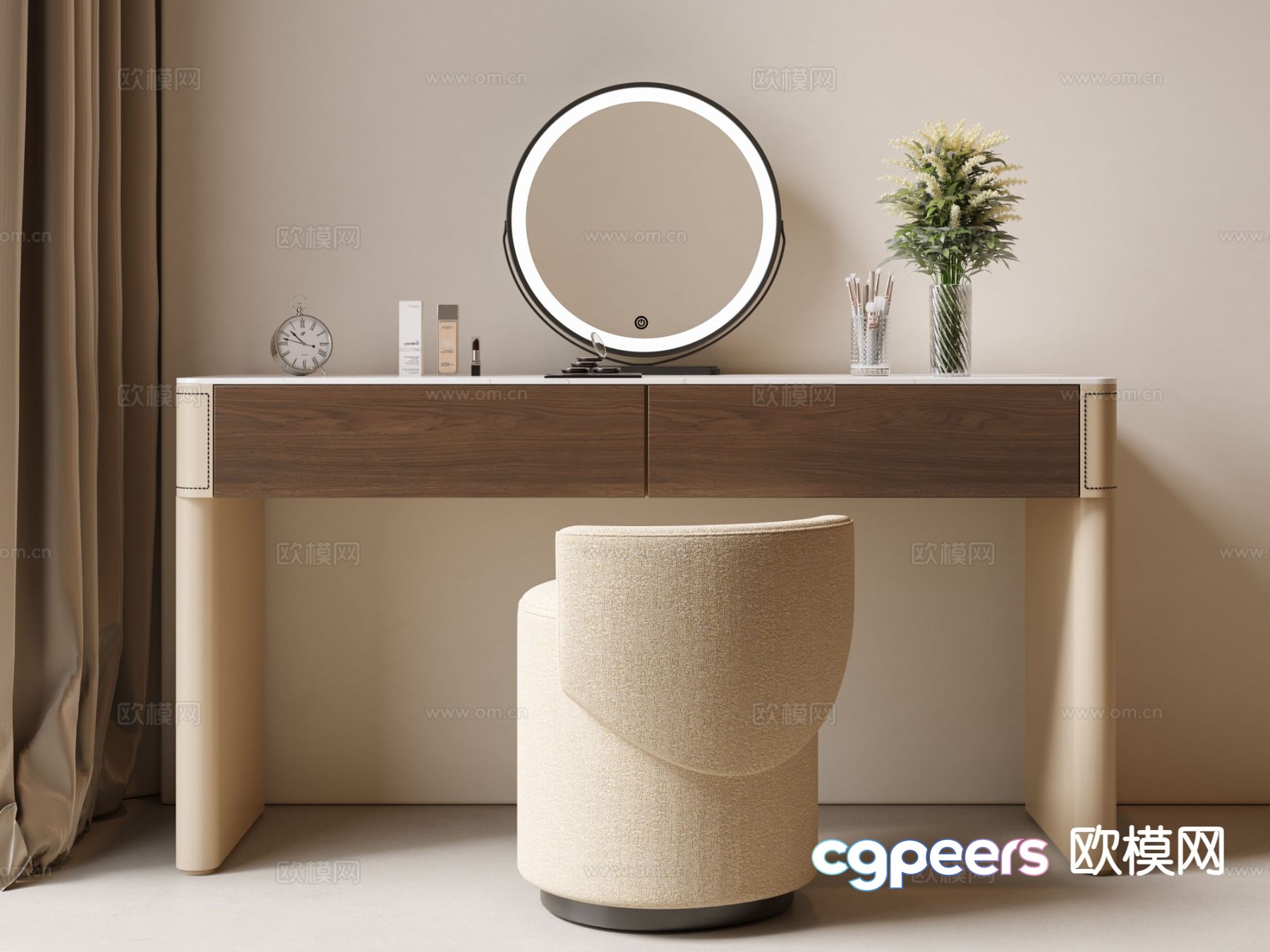 Modern dressing table 3d model Modern dressing table 3d model