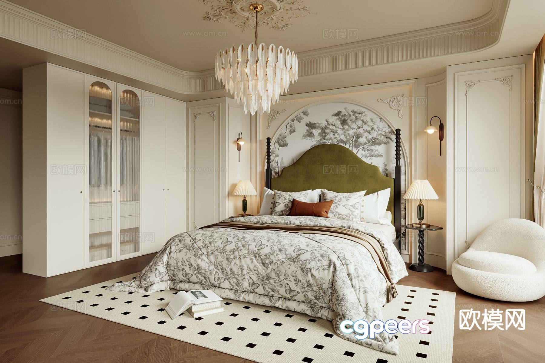 French bedroom master bedroom 3d model French bedroom master bedroom 3d model