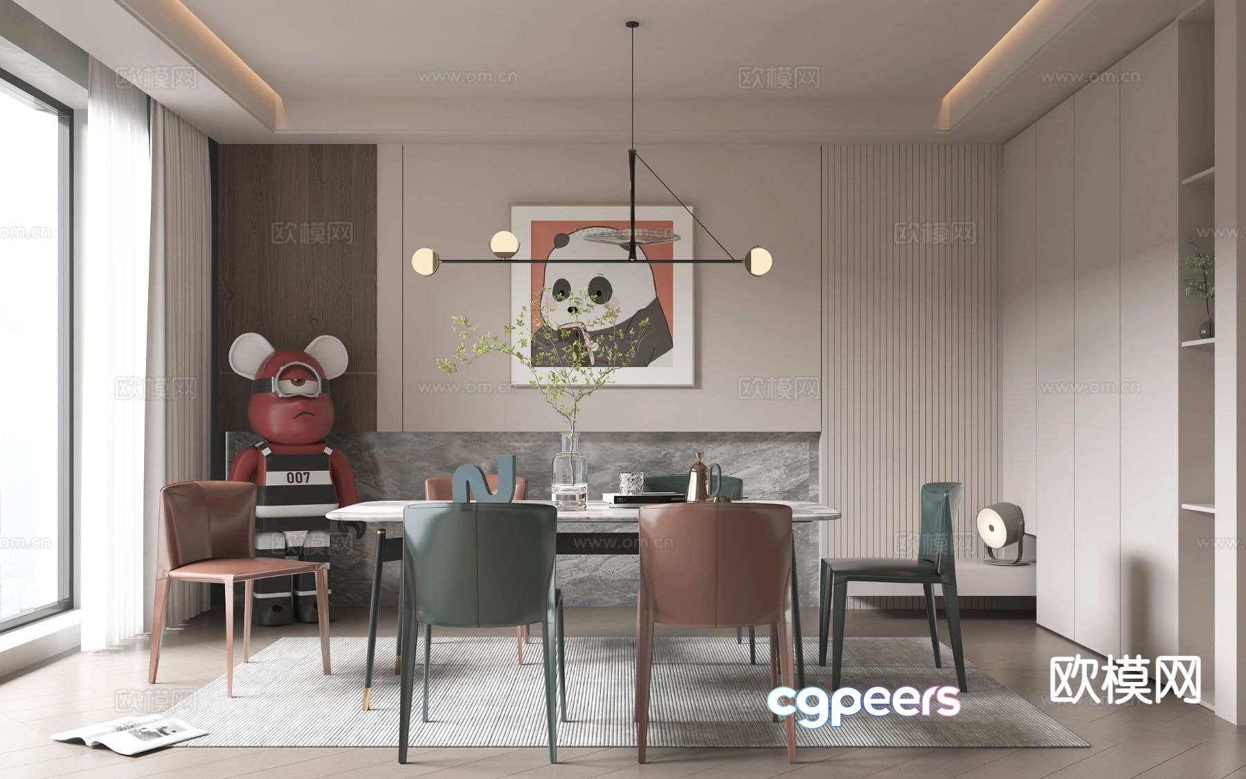 Modern restaurant 3d model Modern restaurant 3d model