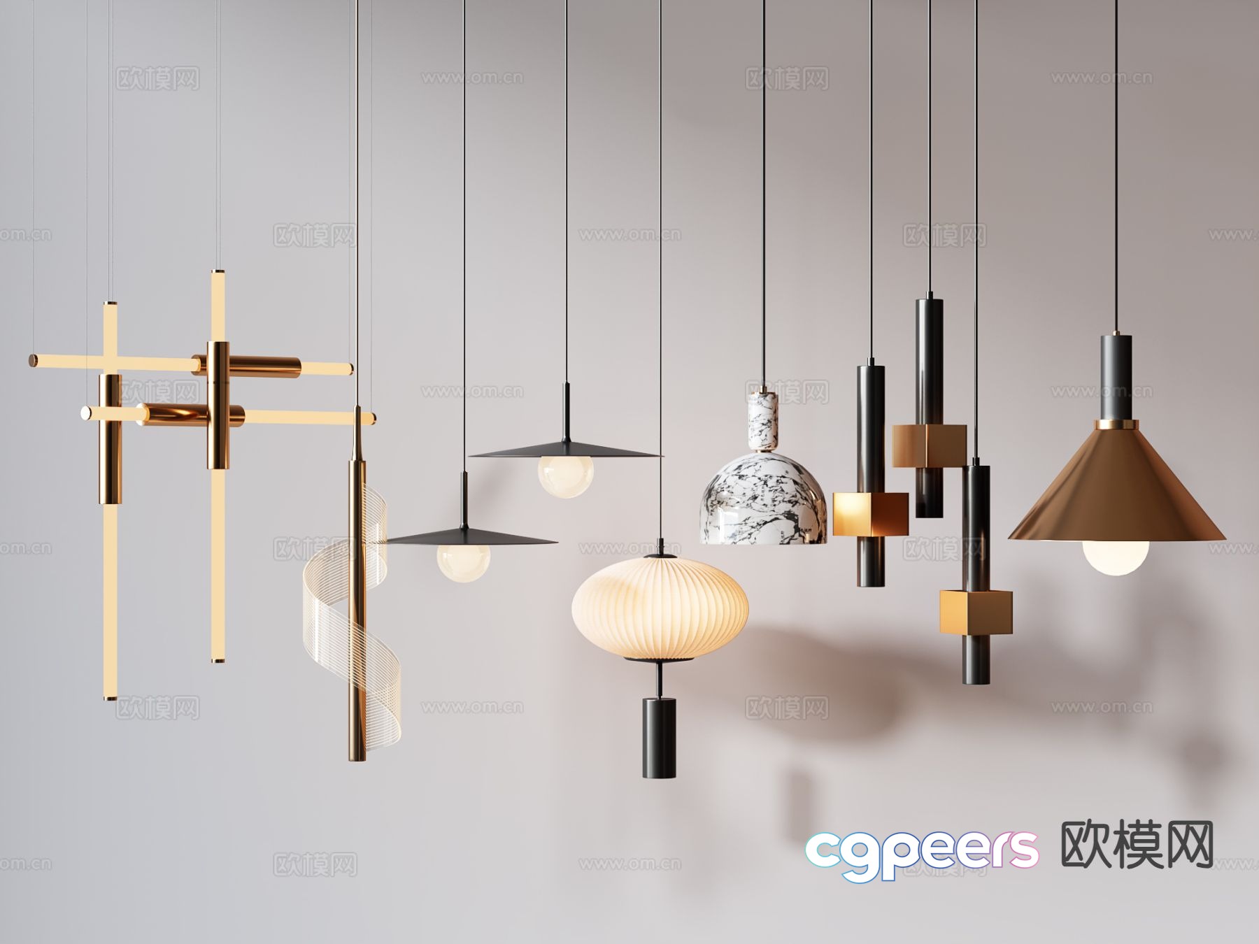 Modern bedside small chandelier 3d model Modern bedside small chandelier 3d model