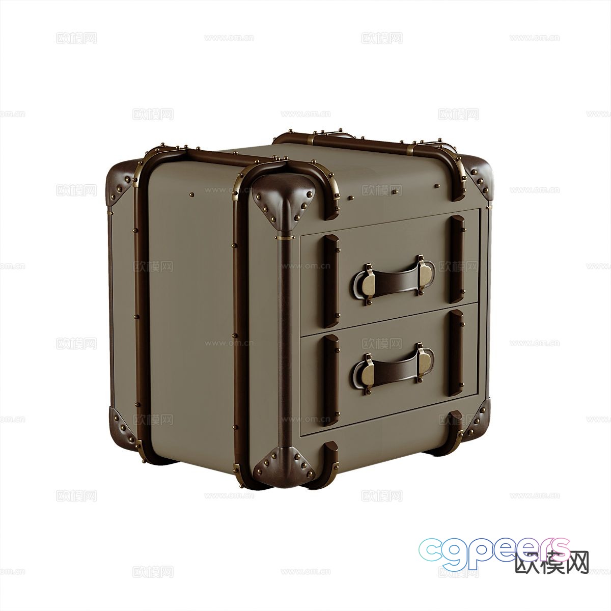 American bedside table 3d model American bedside table 3d model