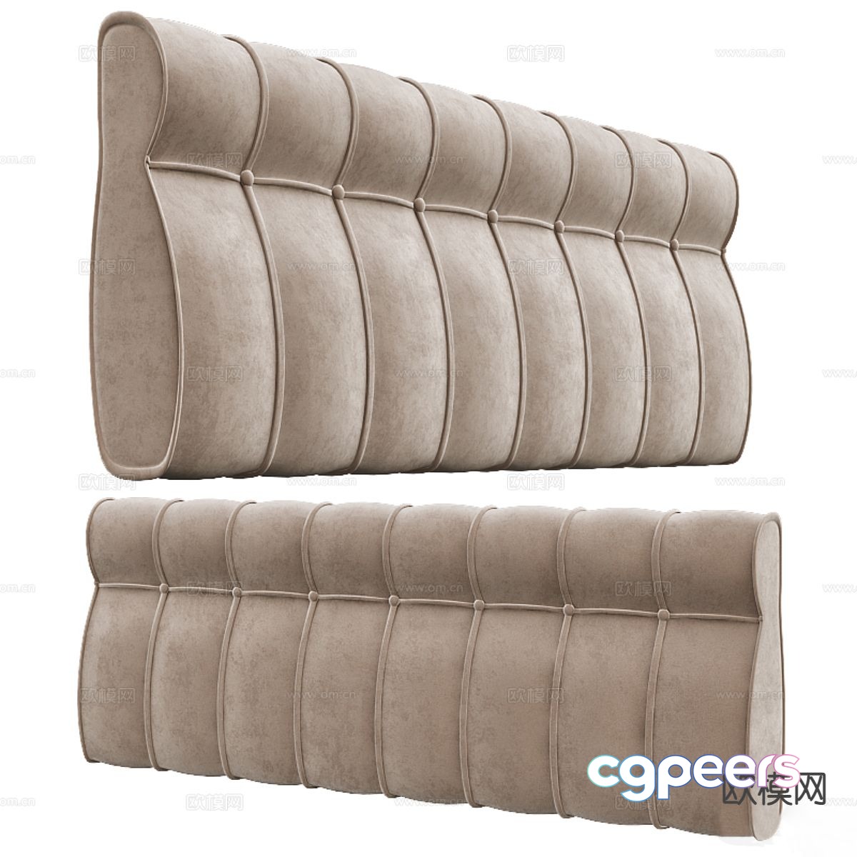 Bedside soft bag bed back 3d model Bedside soft bag bed back 3d model