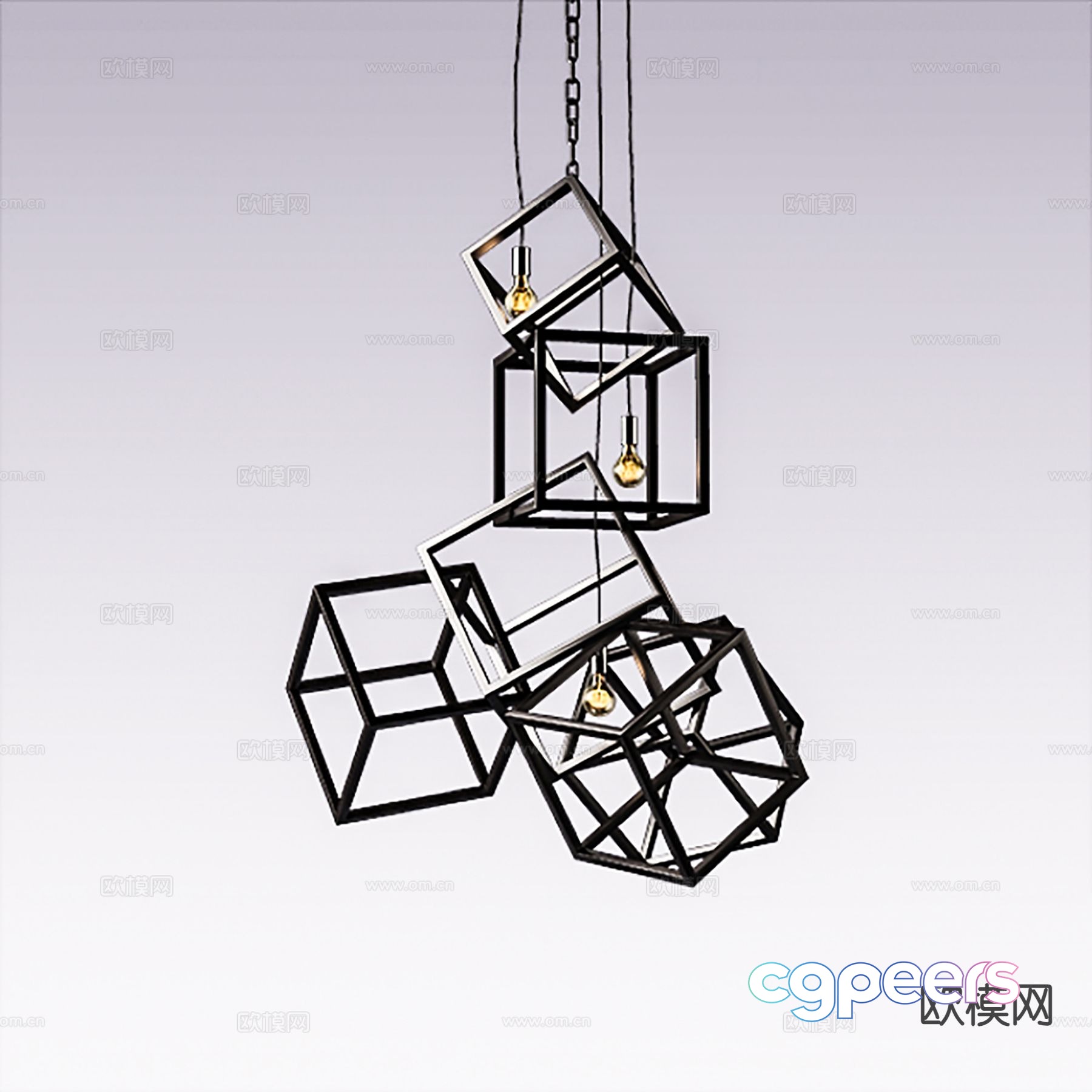 Minimalist chandelier hall chandelier 3d model Minimalist chandelier hall chandelier 3d model