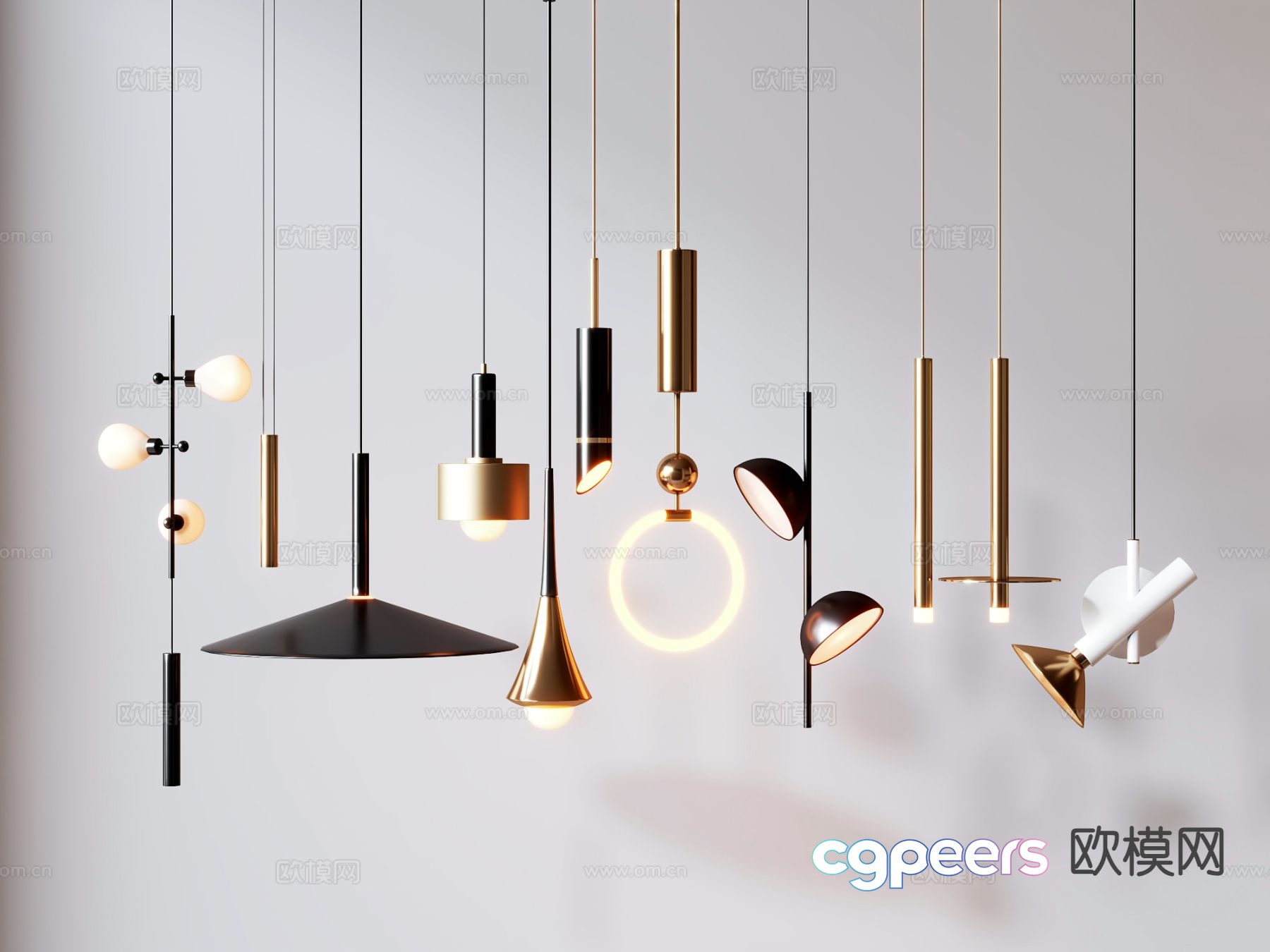 Light luxury small chandelier 3D model Light luxury small chandelier 3D model