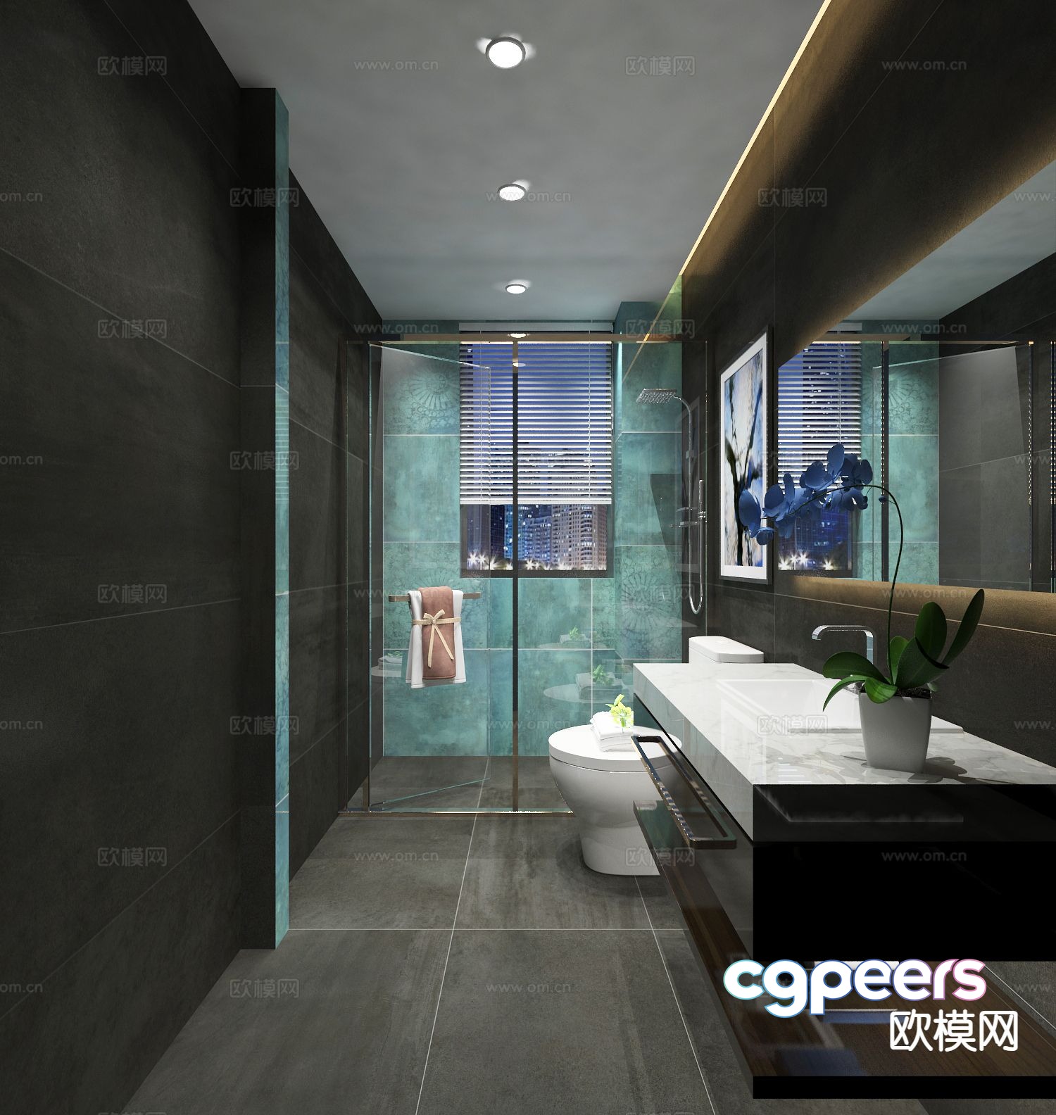 Postmodern bathroom bathroom 3d model Postmodern bathroom bathroom 3d model
