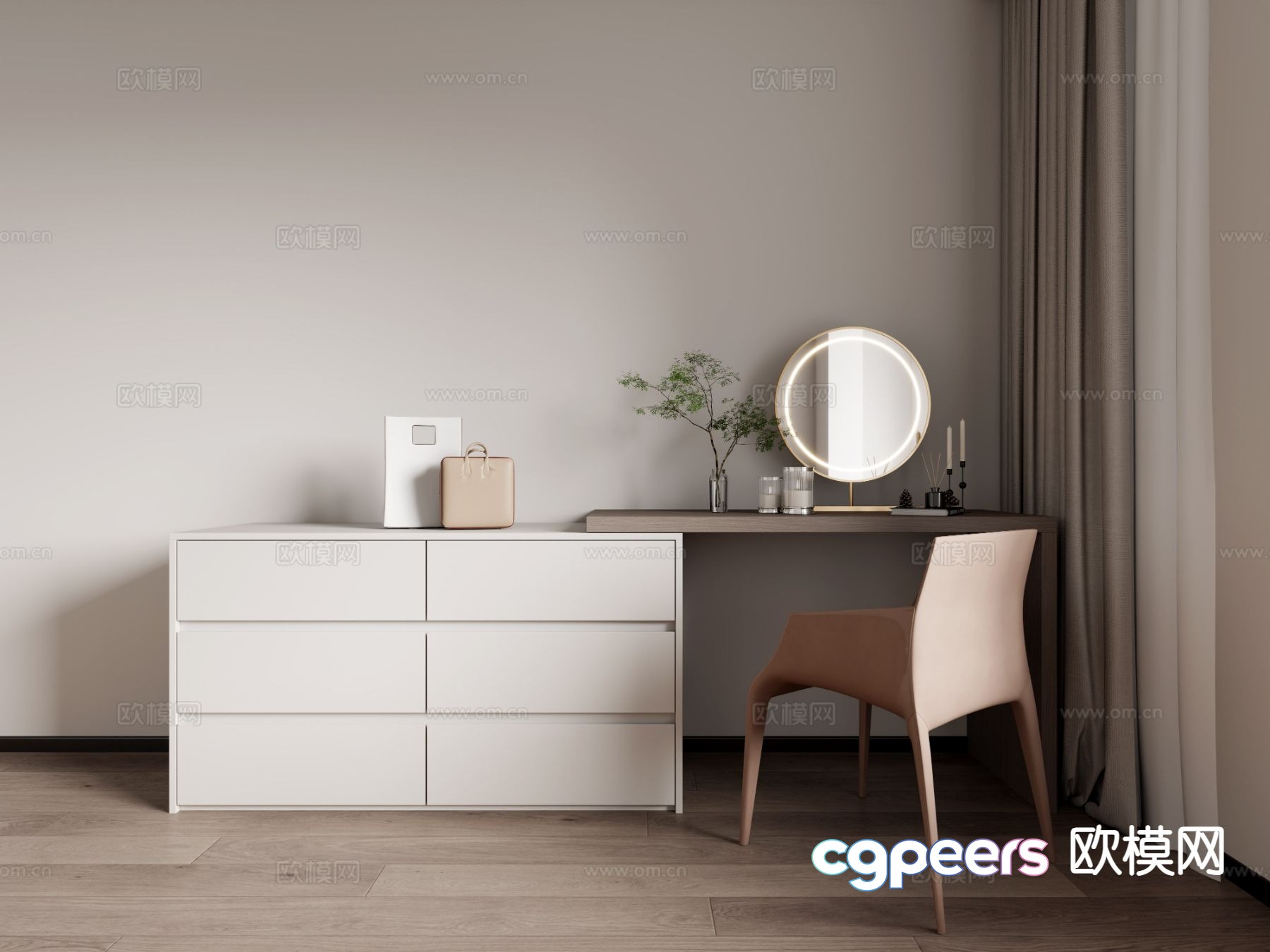 Modern dressing table dressing table 3d model Modern dressing table dressing table 3d model