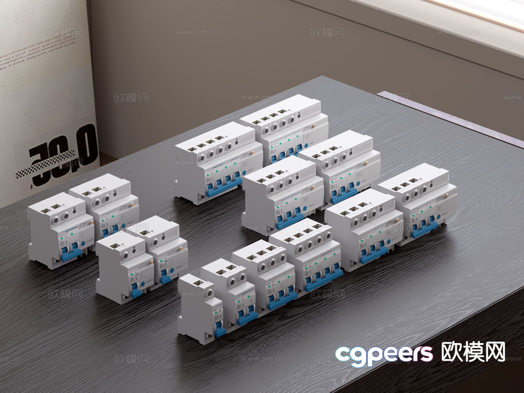 Electrical switch protector fuse switch 3d model Electrical switch protector fuse switch 3d model