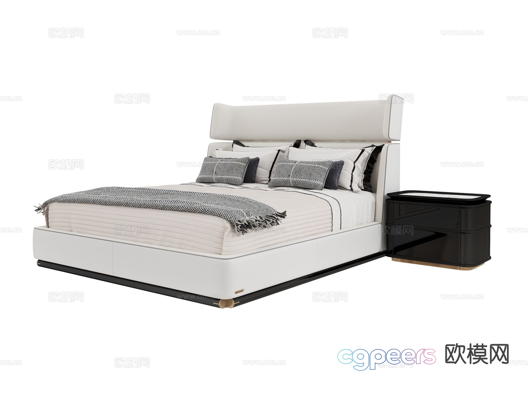 visionnaire double bed 3d model visionnaire double bed 3d model