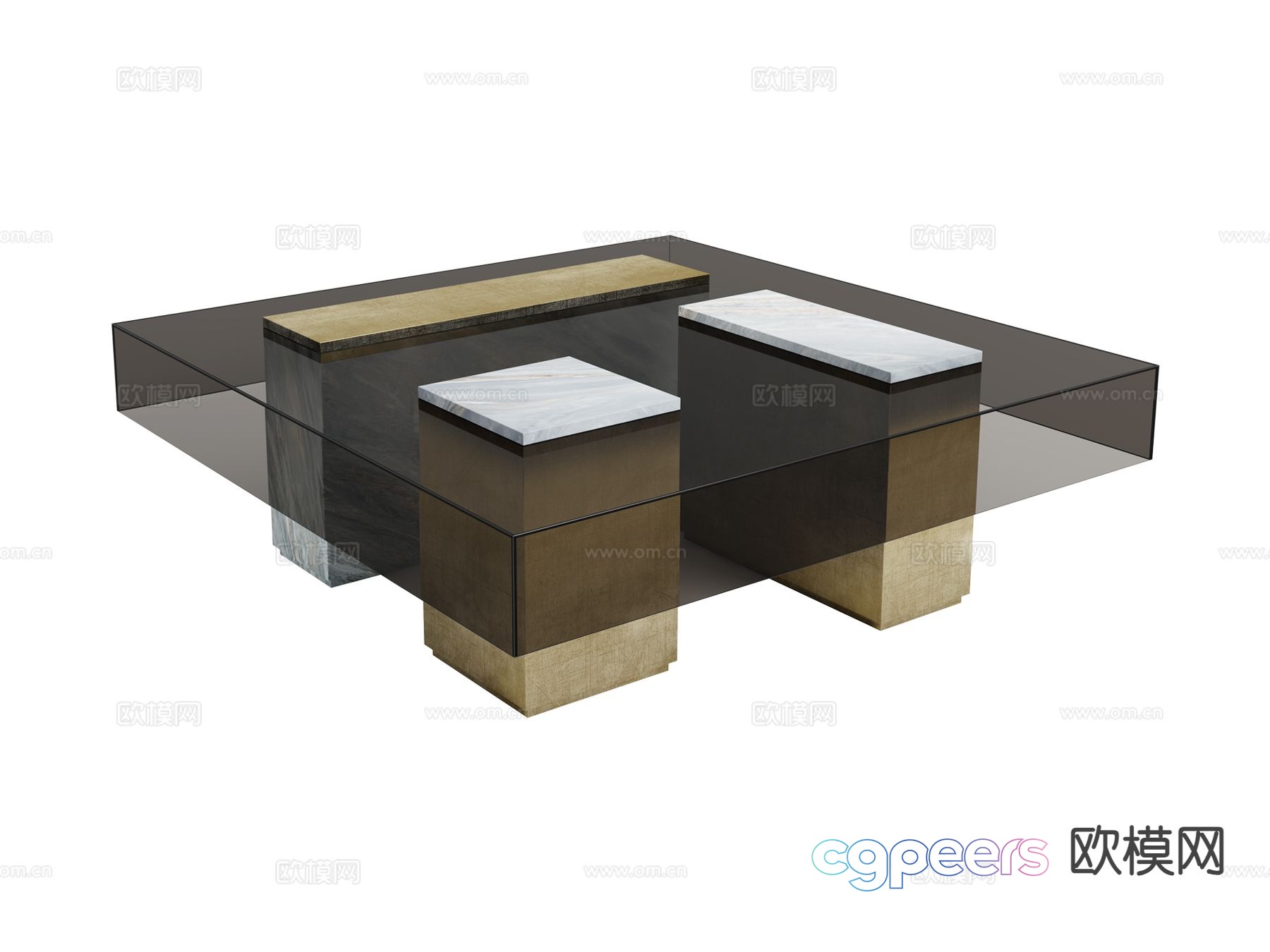 visionnaire glass coffee table 3d model visionnaire glass coffee table 3d model