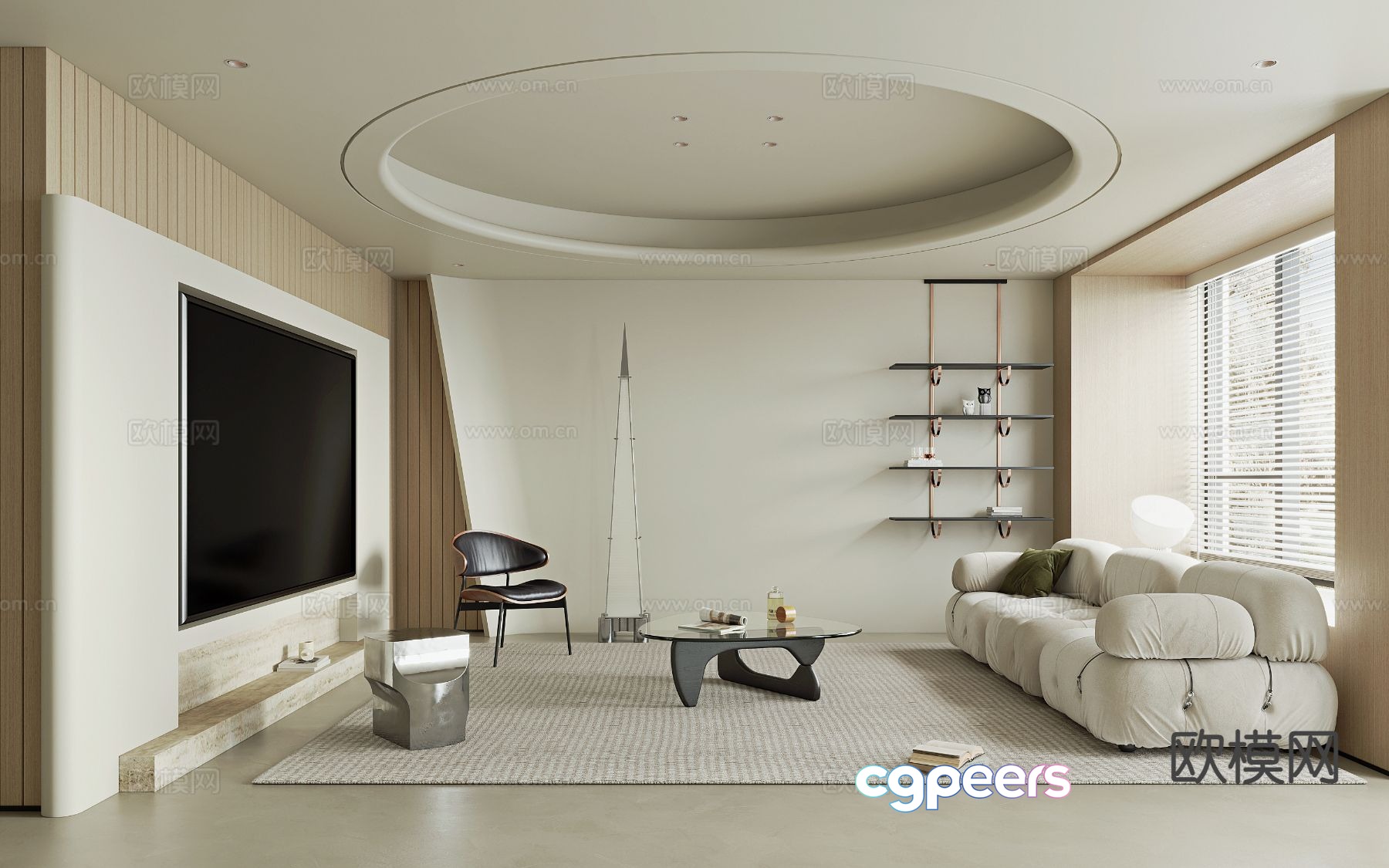 Wabi-sabi living room 3d model Wabi-sabi living room 3d model