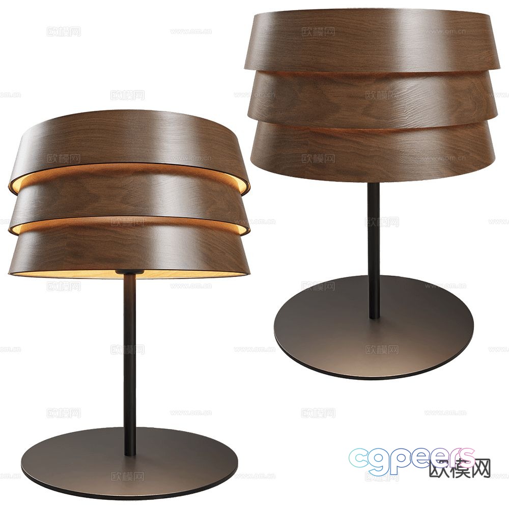 Punt multi-layer table lamp 3d model Punt multi-layer table lamp 3d model