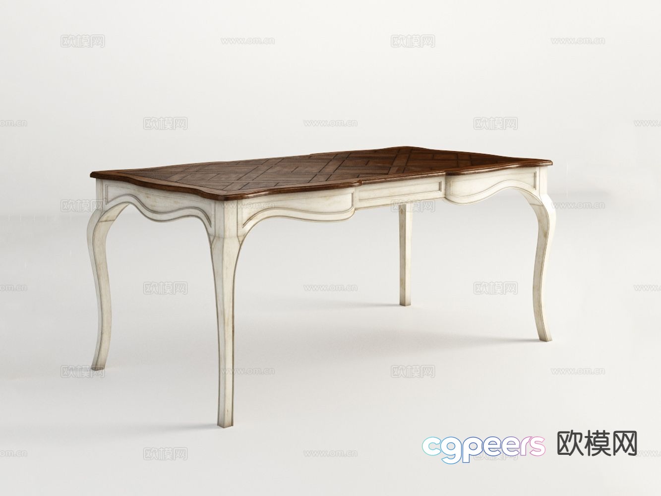 American dining table 3d model American dining table 3d model