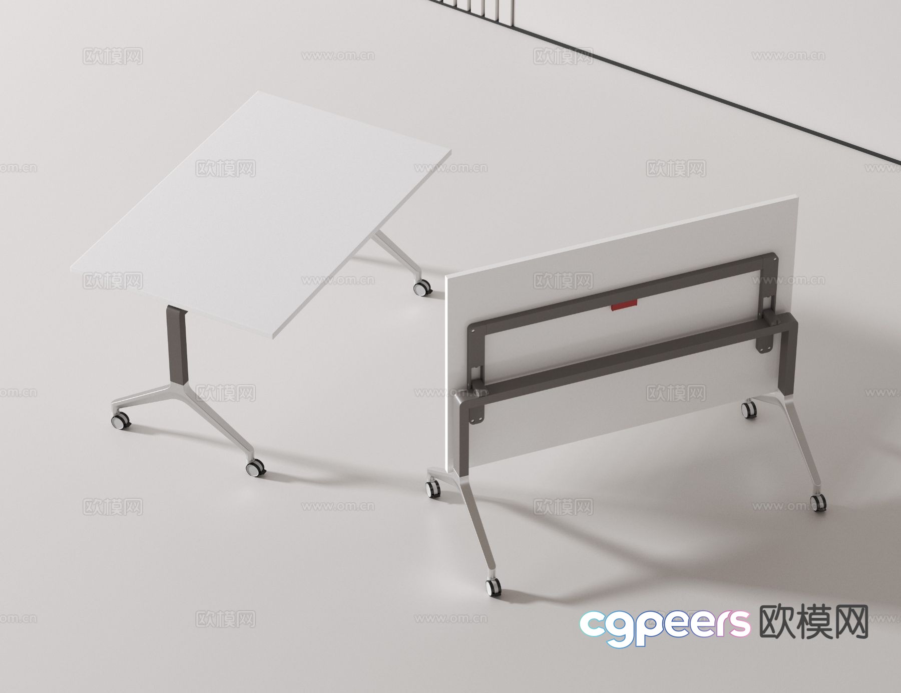 Modern folding work table 3d model Modern folding work table 3d model