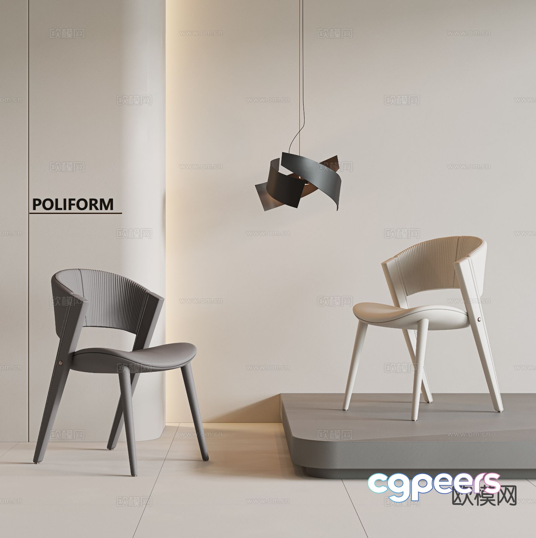 Modern chair single chair dining chair 3d model Modern chair single chair dining chair 3d model